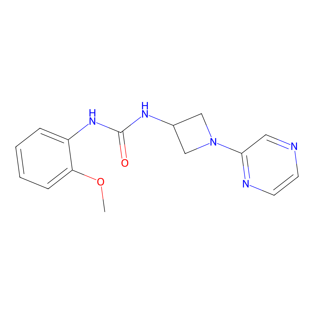 1-(2-Methoxyphenyl)-3-[1-(pyrazin-2-yl)azetidin-3-yl]urea molecular structure, CAS 2415523-69-0