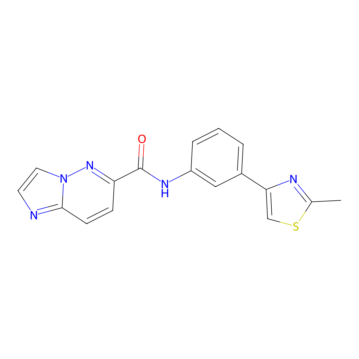 N-[3-(2-methyl-1,3-thiazol-4-yl)phenyl]imidazo[1,2-b]pyridazine-6-carboxamide molecular structure, CAS 2415523-96-3