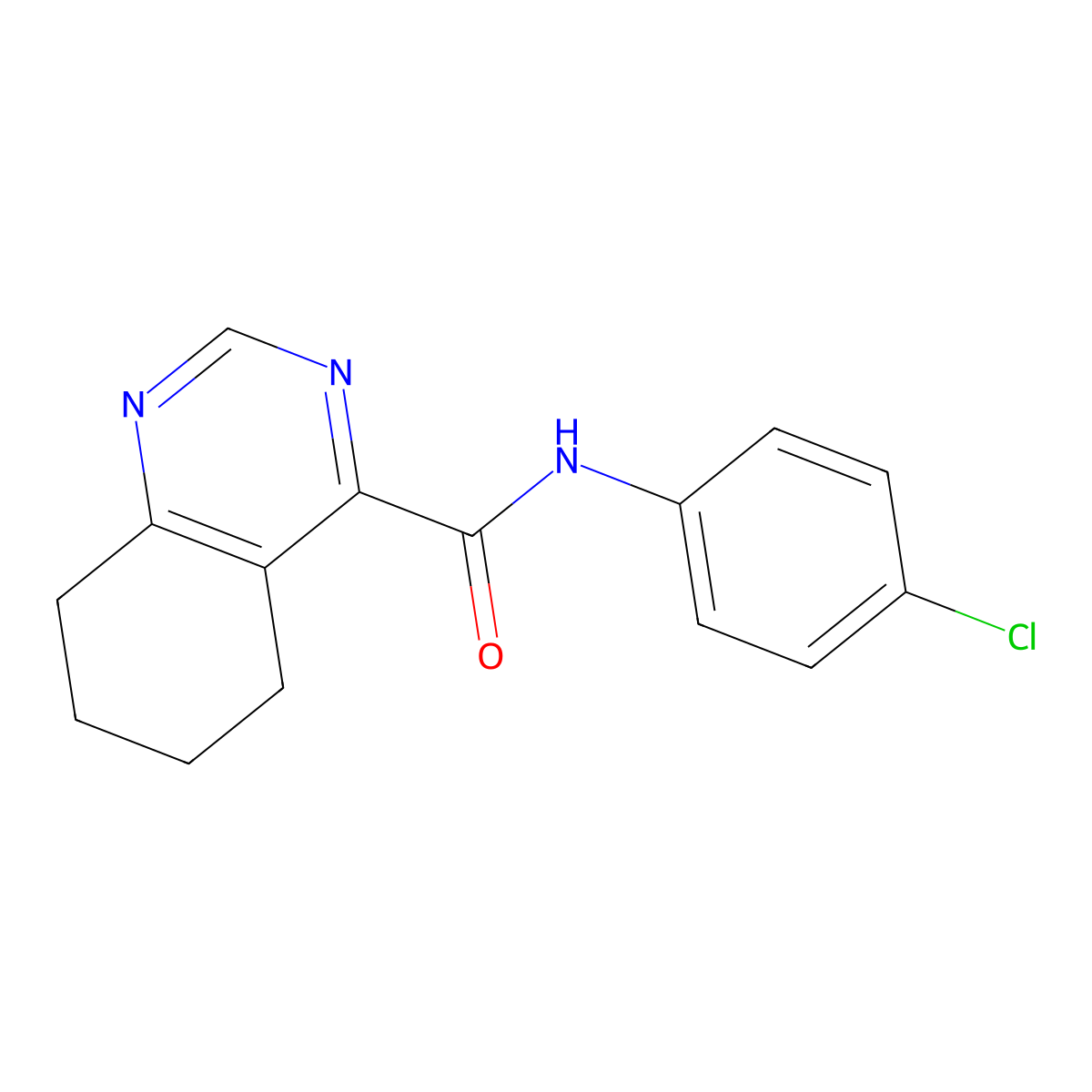 N-(4-Chlorophenyl)-5,6,7,8-tetrahydroquinazoline-4-carboxamide molecular structure, CAS 2415524-00-2