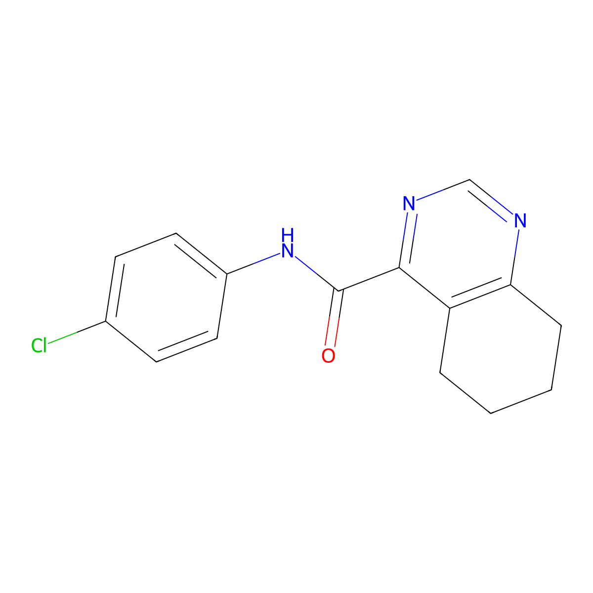 N-(4-Chlorophenyl)-5,6,7,8-tetrahydroquinazoline-4-carboxamide molecular structure, CAS 2415524-00-2