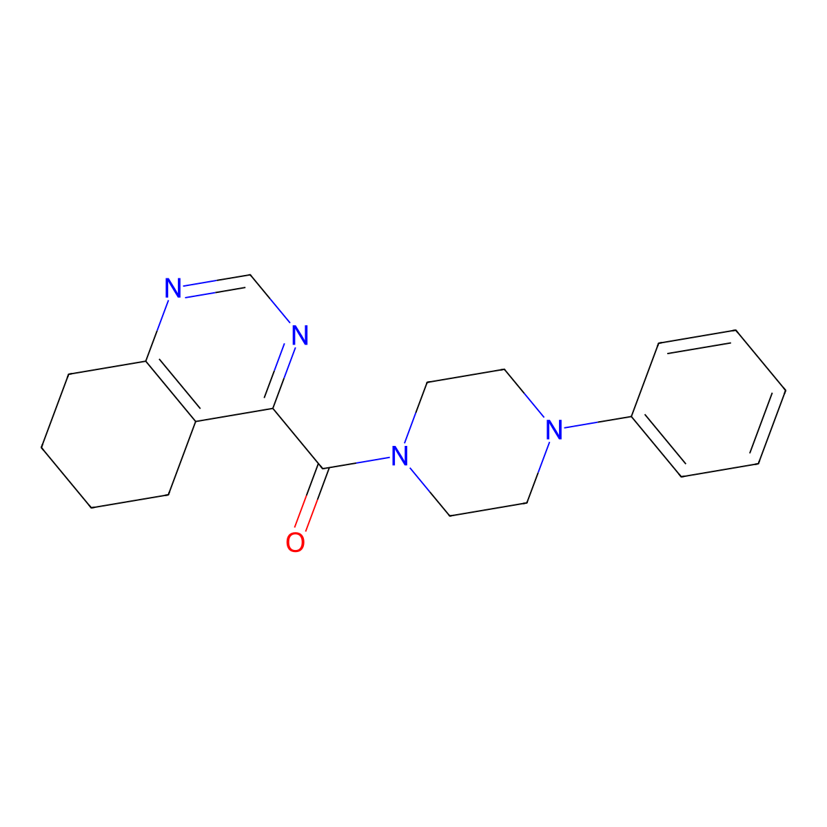 4-(4-Phenylpiperazine-1-carbonyl)-5,6,7,8-tetrahydroquinazoline molecular structure, CAS 2415524-19-3