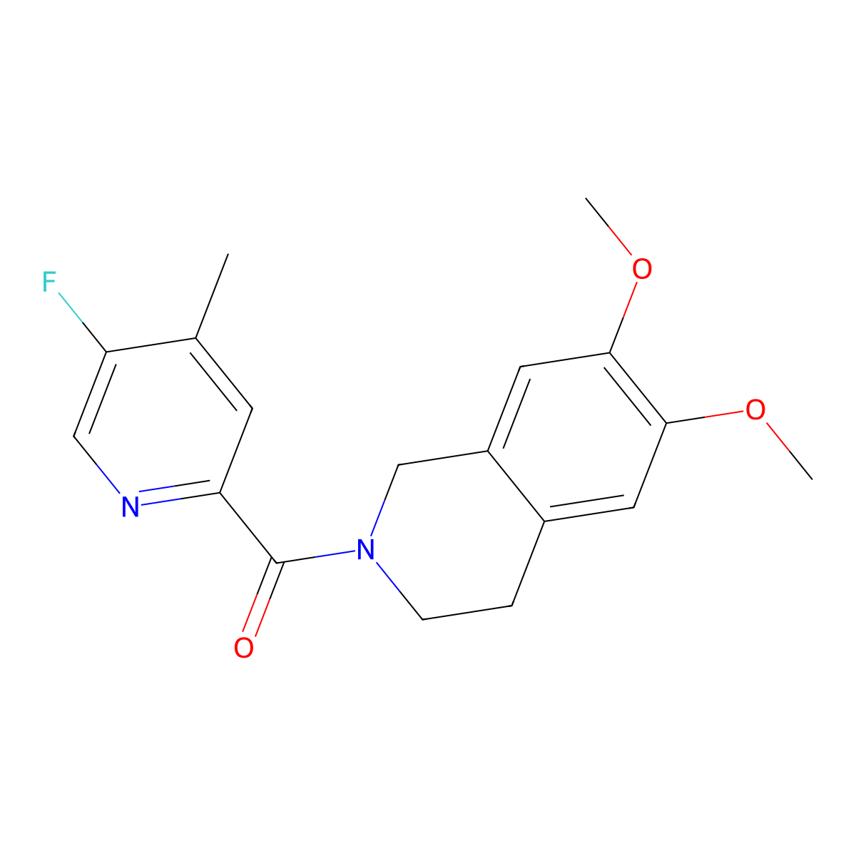 2-(5-Fluoro-4-methylpyridine-2-carbonyl)-6,7-dimethoxy-1,2,3,4-tetrahydroisoquinoline molecular structure, CAS 2415524-81-9