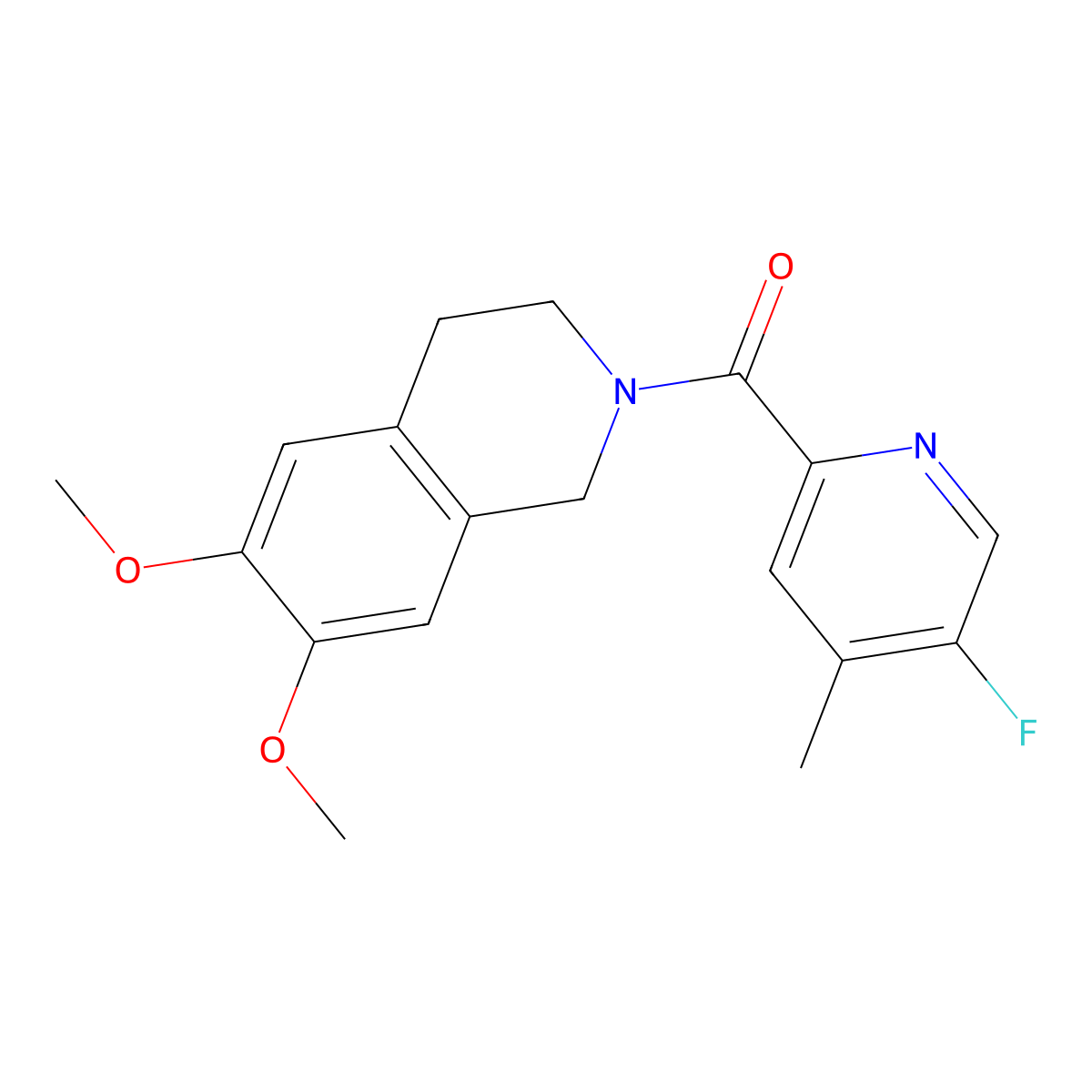 2-(5-Fluoro-4-methylpyridine-2-carbonyl)-6,7-dimethoxy-1,2,3,4-tetrahydroisoquinoline molecular structure, CAS 2415524-81-9