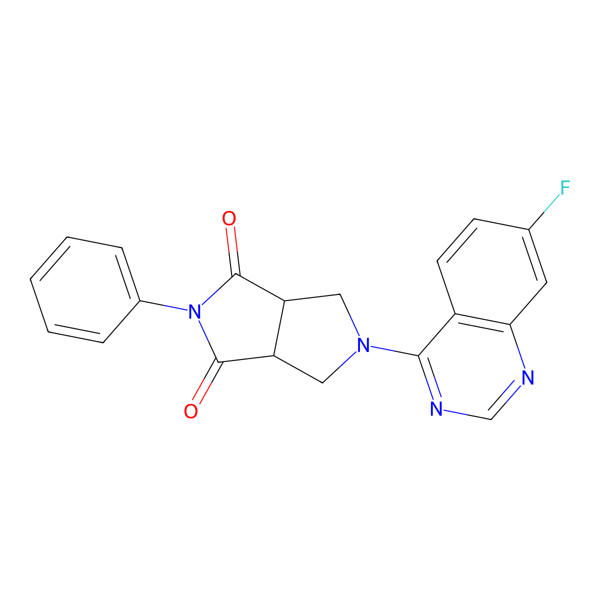 5-(7-Fluoroquinazolin-4-yl)-2-phenyl-octahydropyrrolo[3,4-c]pyrrole-1,3-dione molecular structure, CAS 2415524-84-2