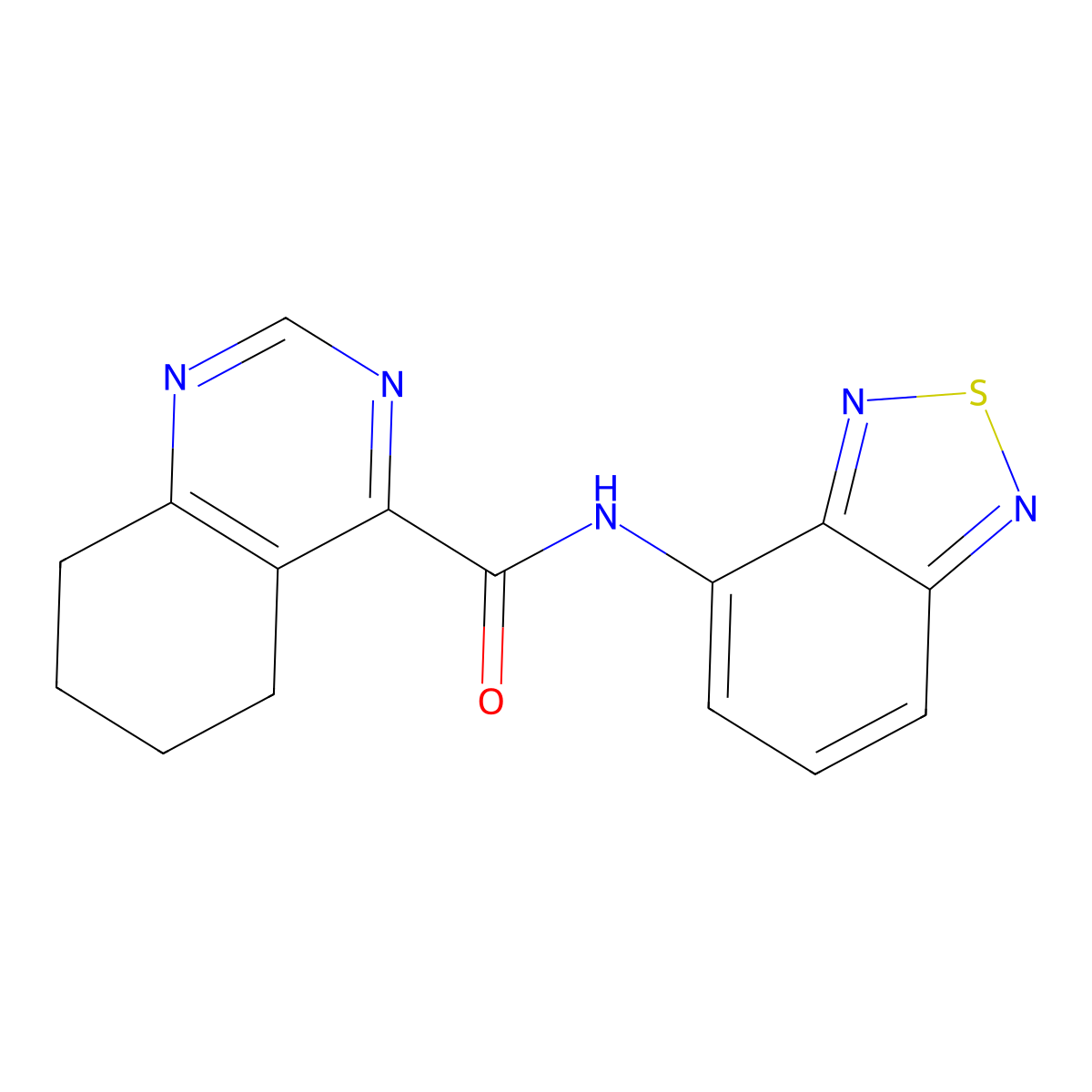 N-(2,1,3-Benzothiadiazol-4-yl)-5,6,7,8-tetrahydroquinazoline-4-carboxamide molecular structure, CAS 2415524-88-6