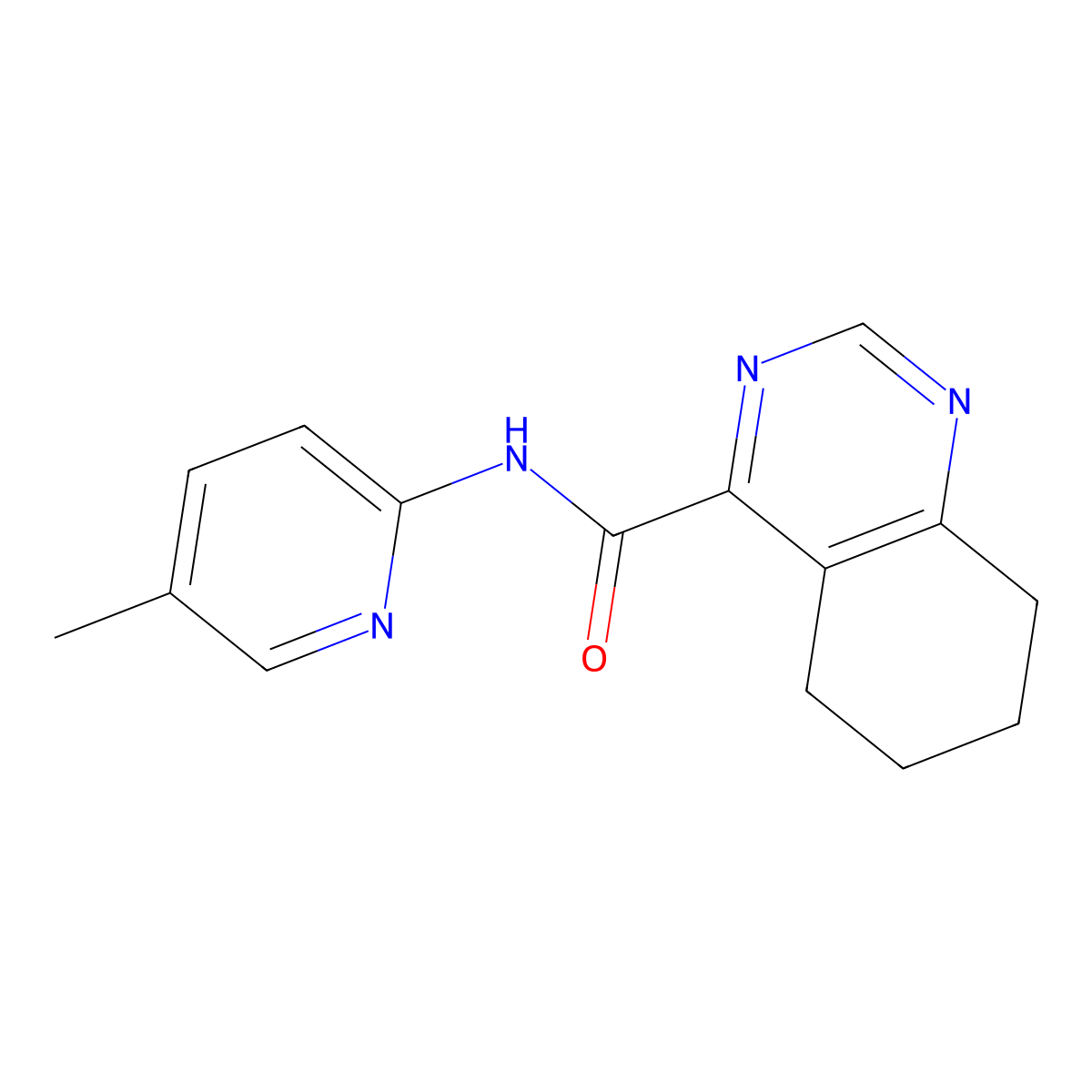 N-(5-Methylpyridin-2-yl)-5,6,7,8-tetrahydroquinazoline-4-carboxamide molecular structure, CAS 2415524-90-0