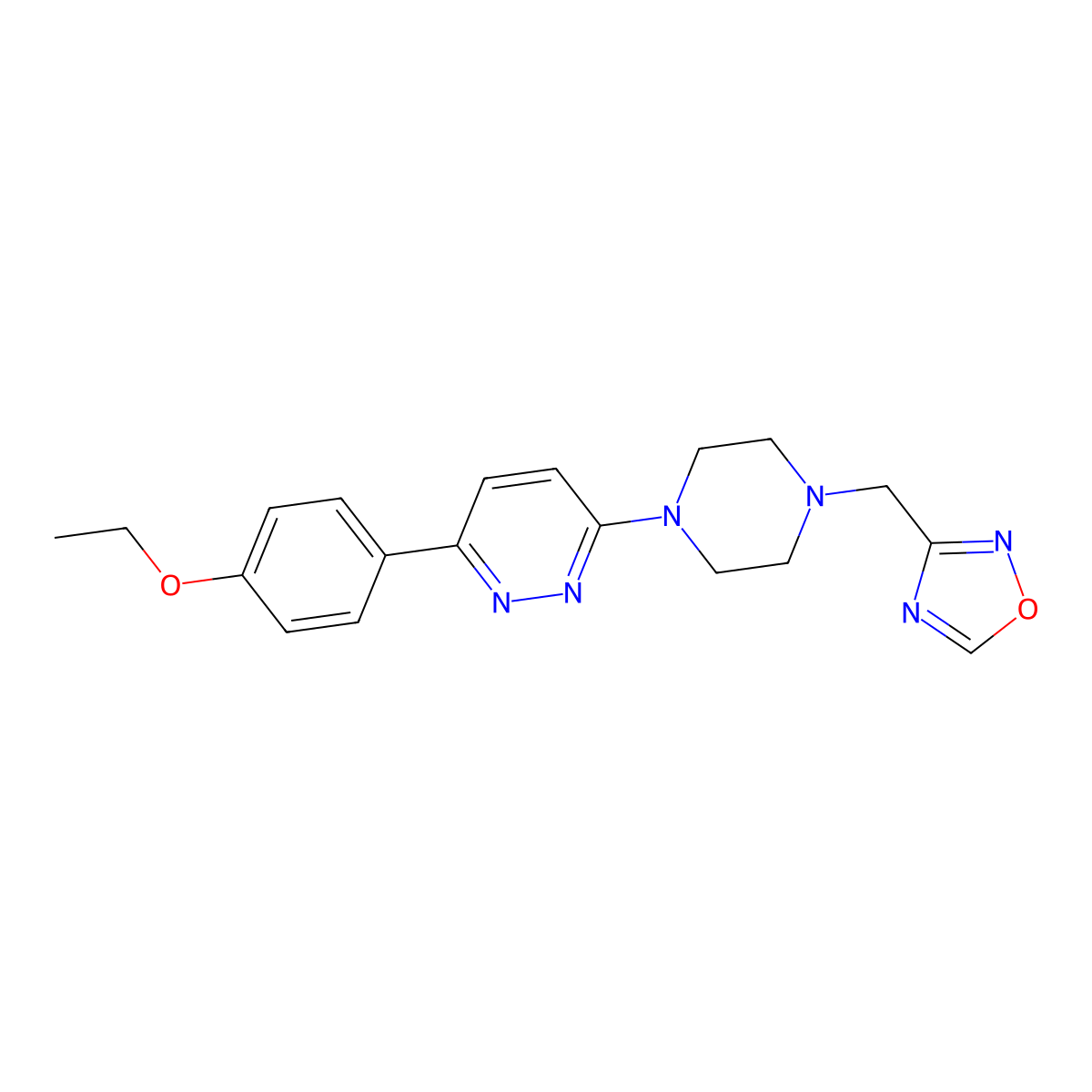 3-(4-Ethoxyphenyl)-6-{4-[(1,2,4-oxadiazol-3-yl)methyl]piperazin-1-yl}pyridazine molecular structure, CAS 2415525-19-6