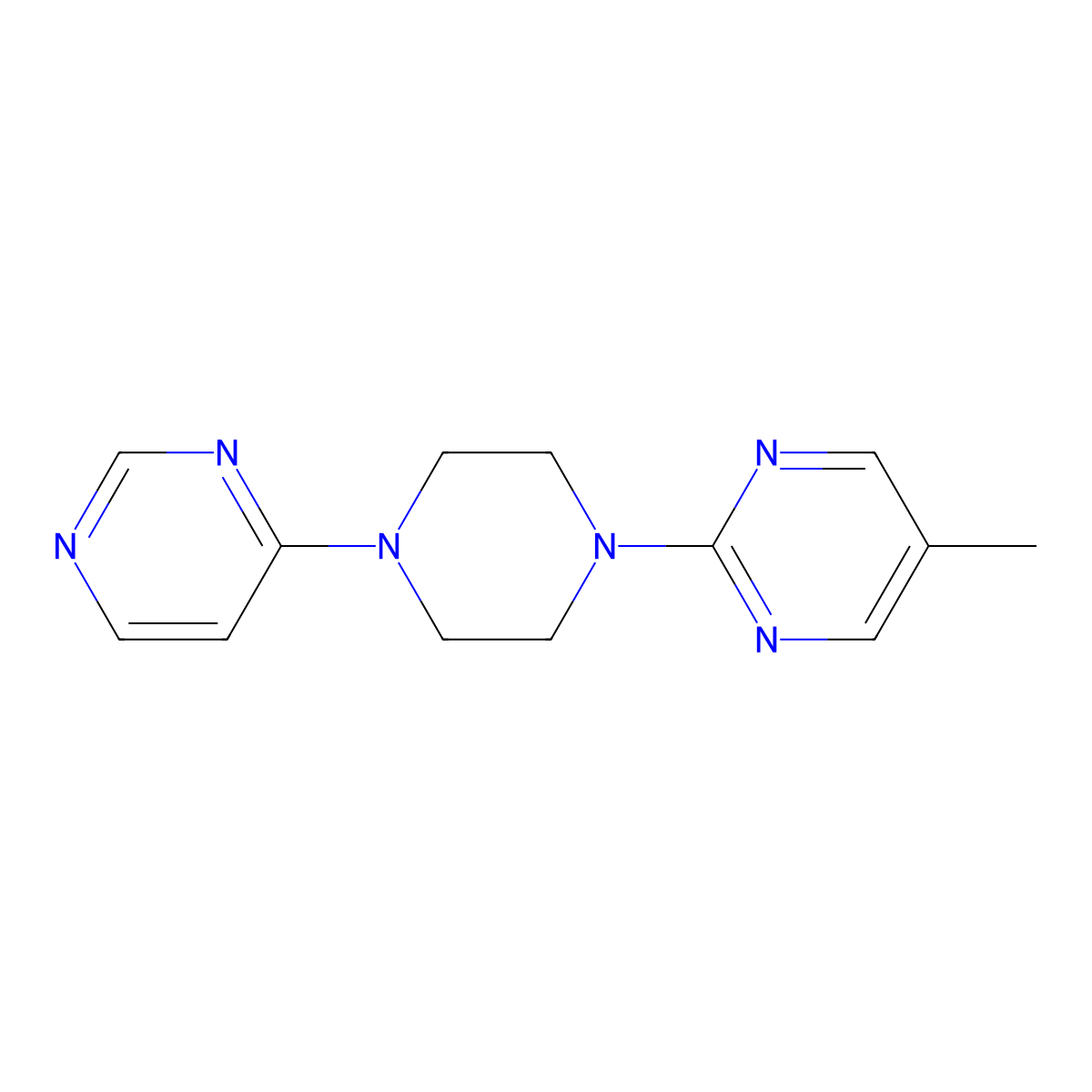 5-Methyl-2-[4-(pyrimidin-4-yl)piperazin-1-yl]pyrimidine molecular structure, CAS 2415525-43-6