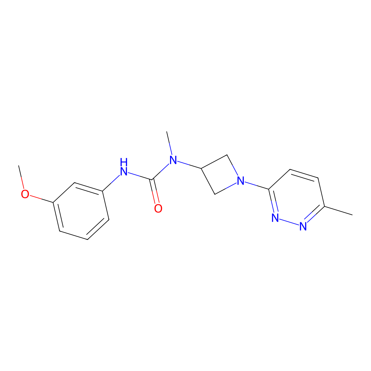 1-(3-Methoxyphenyl)-3-methyl-3-[1-(6-methylpyridazin-3-yl)azetidin-3-yl]urea molecular structure, CAS 2415525-62-9