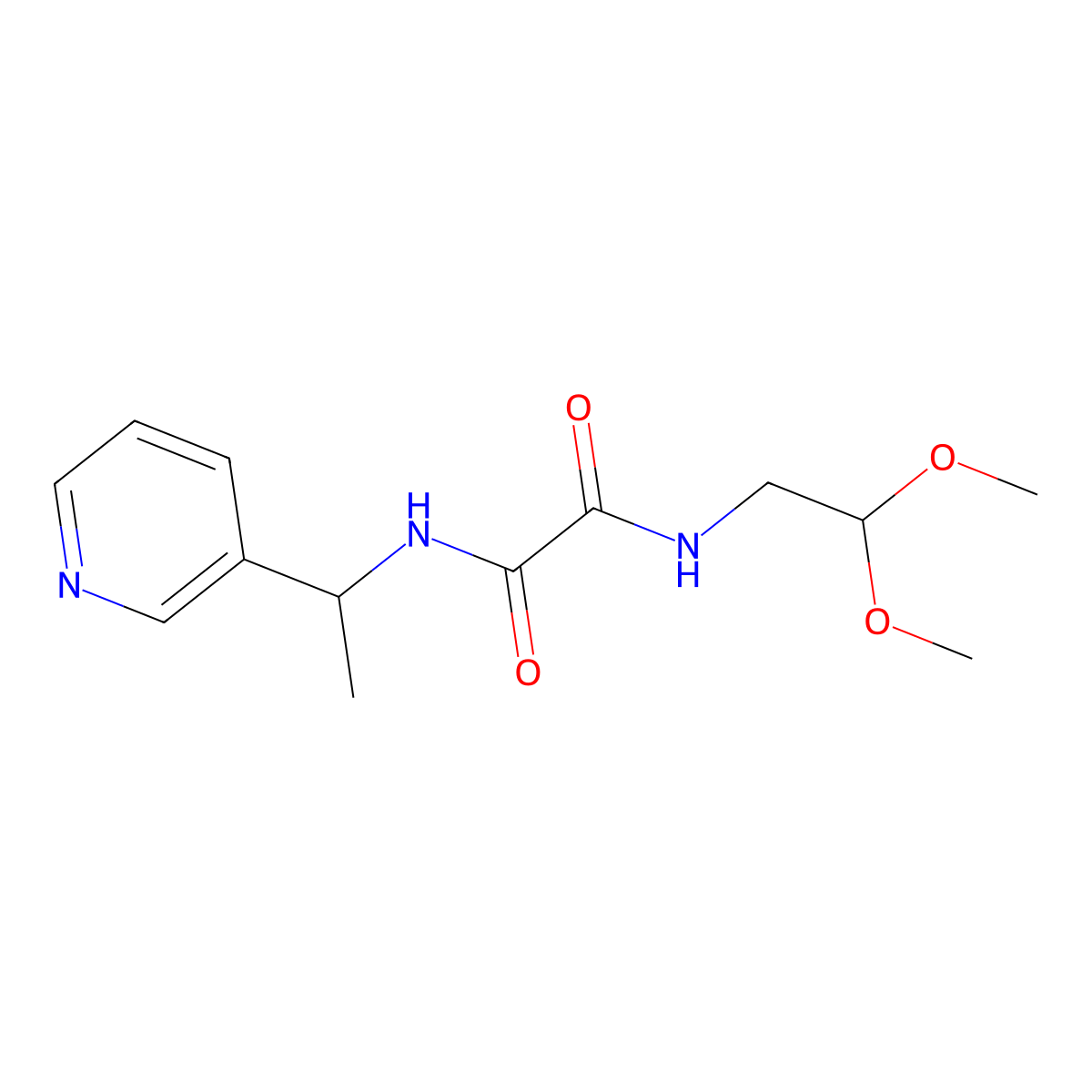 N-(2,2-dimethoxyethyl)-N'-[1-(pyridin-3-yl)ethyl]ethanediamide molecular structure, CAS 2415525-64-1