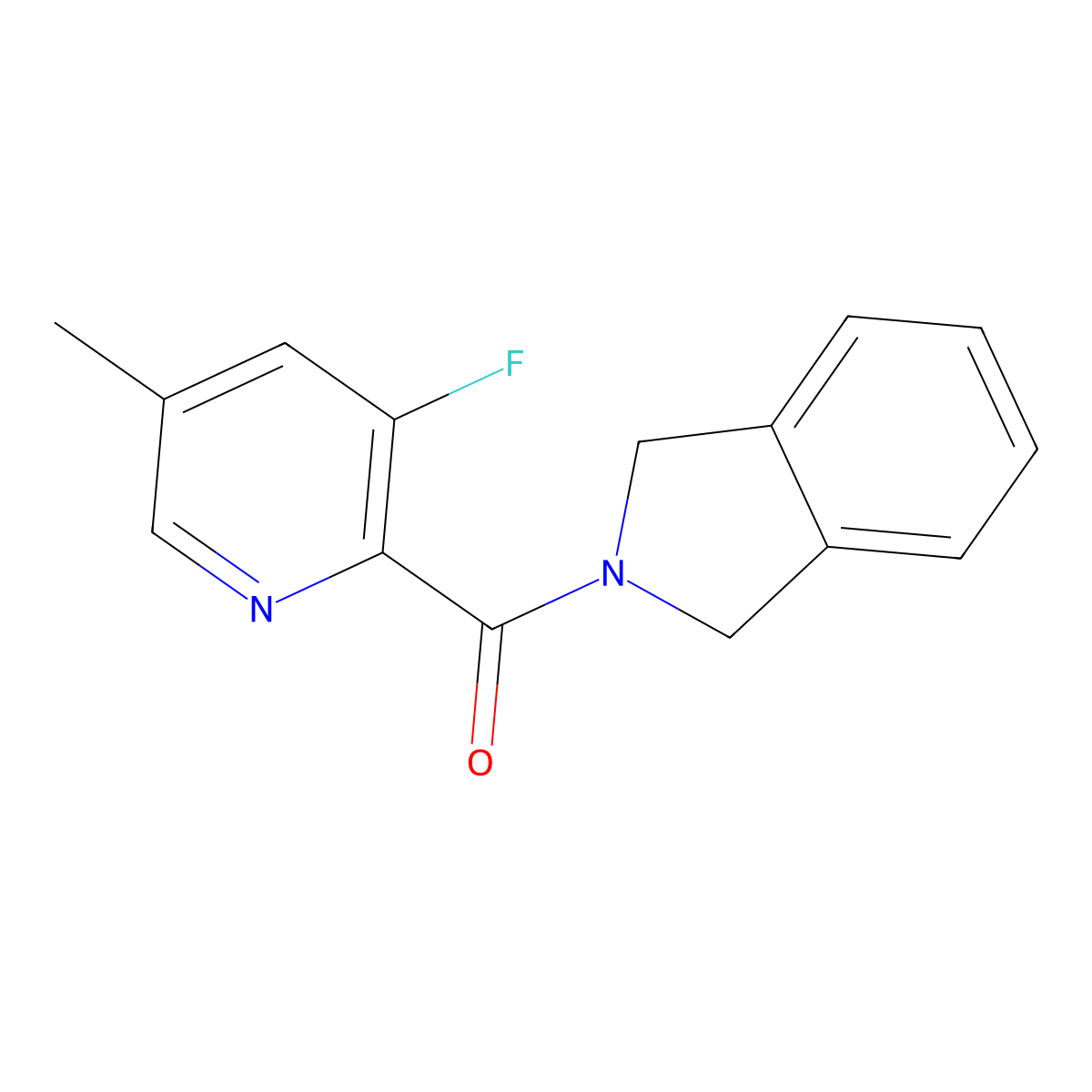 2-(3-fluoro-5-methylpyridine-2-carbonyl)-2,3-dihydro-1H-isoindole molecular structure, CAS 2415525-96-9