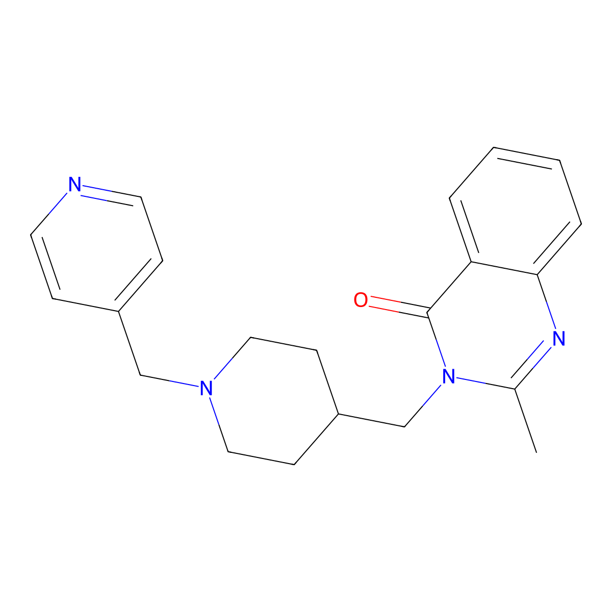 2-Methyl-3-({1-[(pyridin-4-yl)methyl]piperidin-4-yl}methyl)-3,4-dihydroquinazolin-4-one molecular structure, CAS 2415526-00-8