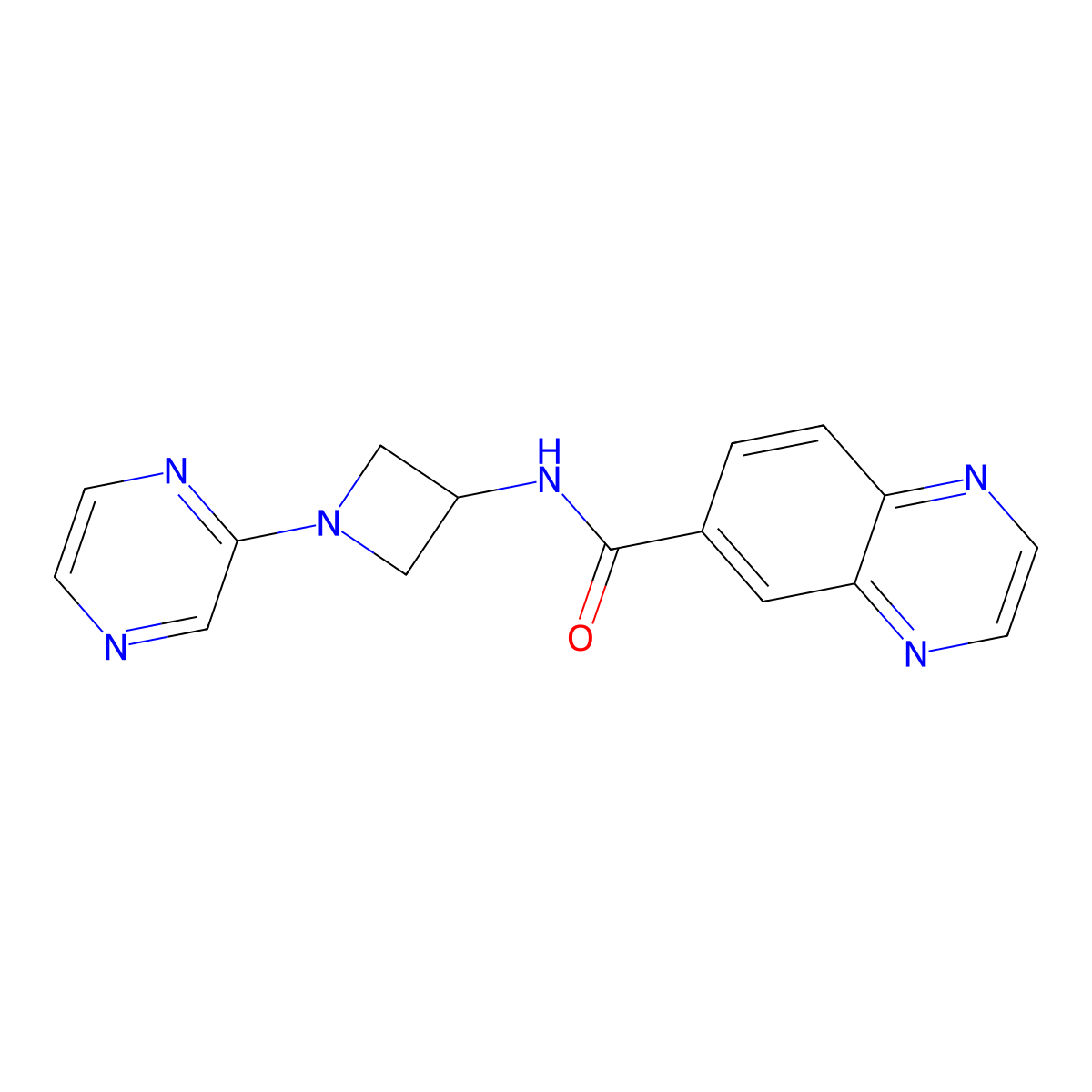 N-[1-(pyrazin-2-yl)azetidin-3-yl]quinoxaline-6-carboxamide molecular structure, CAS 2415526-61-1