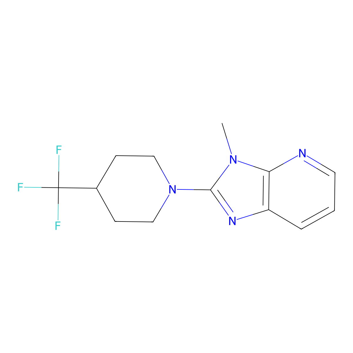 1-{3-methyl-3H-imidazo[4,5-b]pyridin-2-yl}-4-(trifluoromethyl)piperidine molecular structure, CAS 2415526-73-5