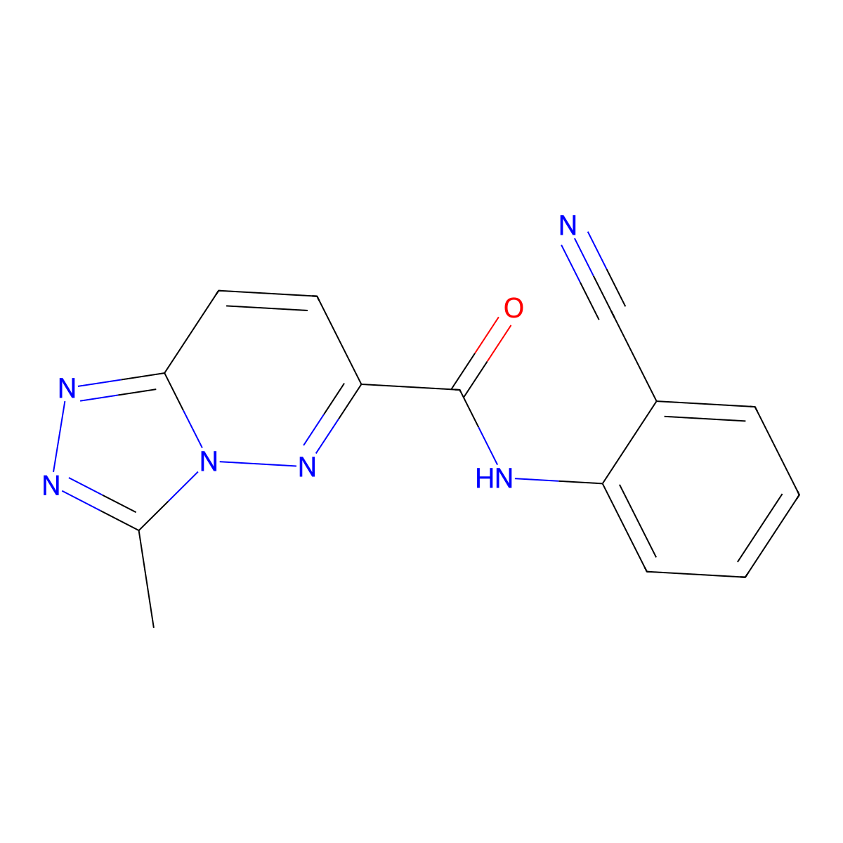 N-(2-Cyanophenyl)-3-methyl-[1,2,4]triazolo[4,3-b]pyridazine-6-carboxamide molecular structure, CAS 2415527-11-4