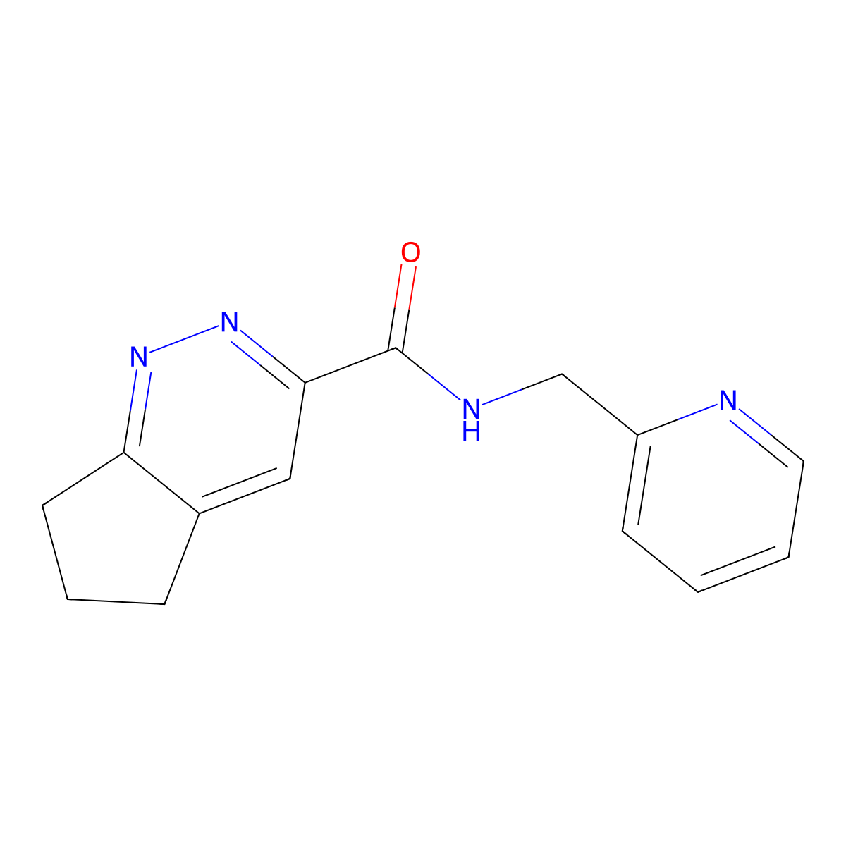 N-[(pyridin-2-yl)methyl]-5H,6H,7H-cyclopenta[c]pyridazine-3-carboxamide molecular structure, CAS 2415530-58-2