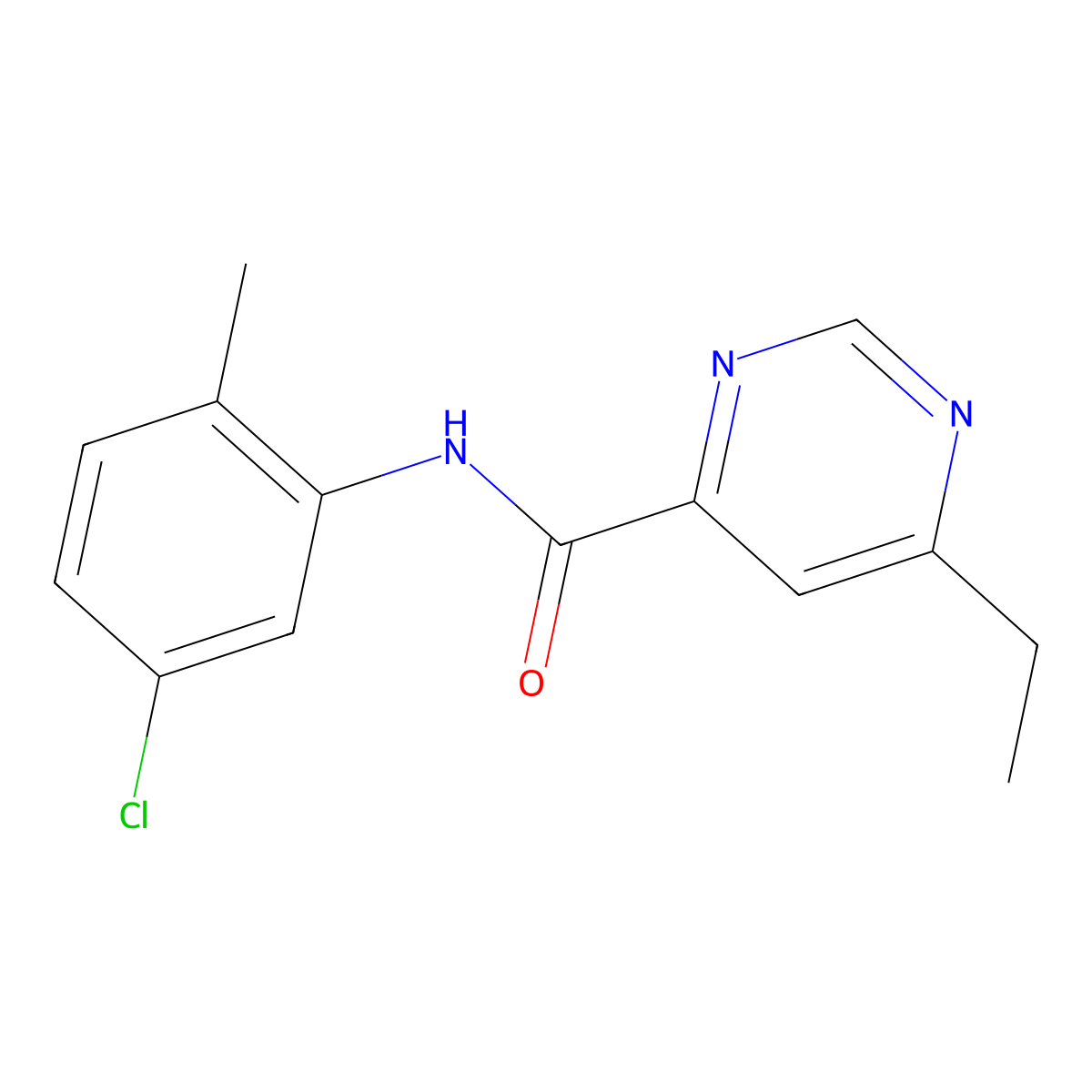 N-(5-Chloro-2-methylphenyl)-6-ethylpyrimidine-4-carboxamide molecular structure, CAS 2415530-70-8