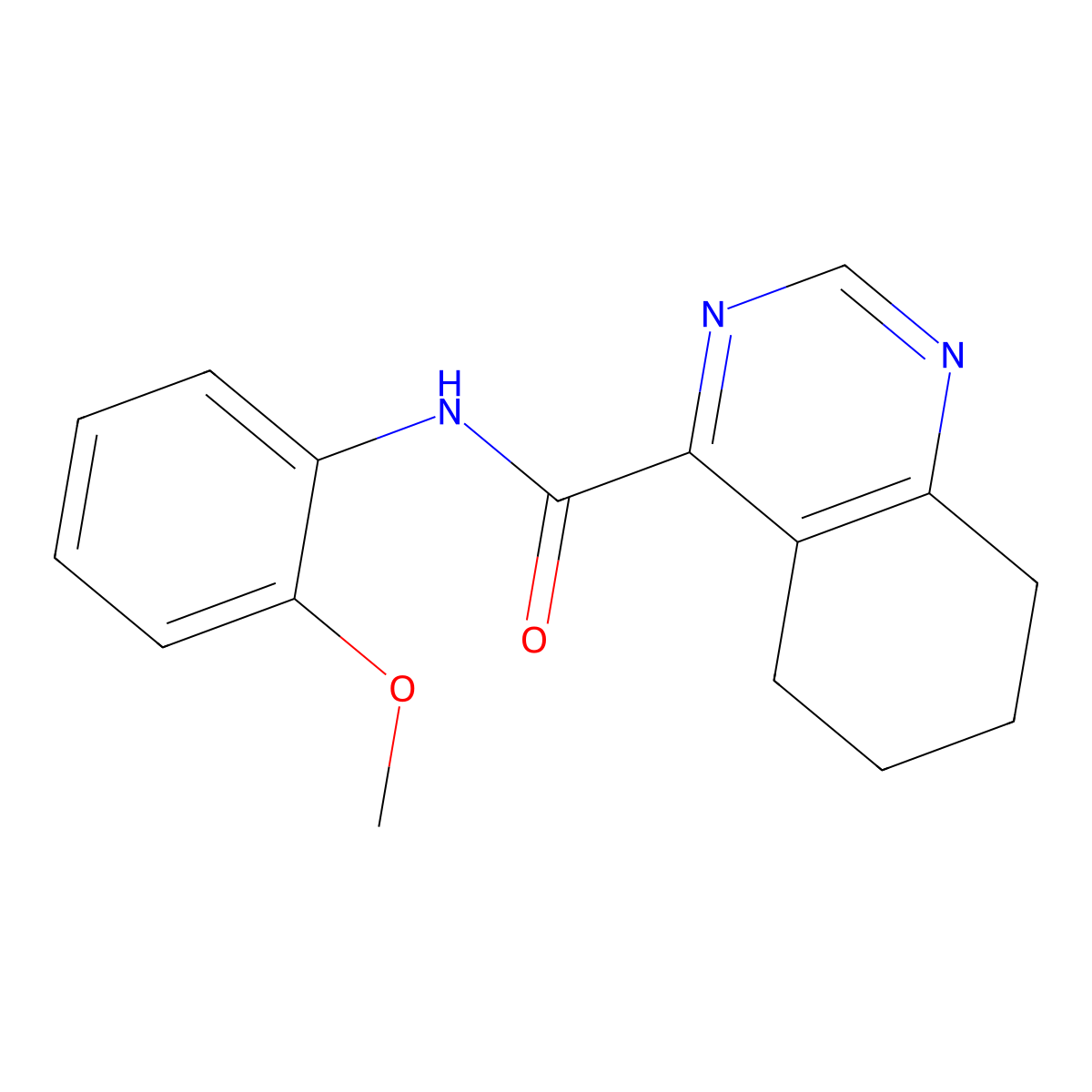 N-(2-Methoxyphenyl)-5,6,7,8-tetrahydroquinazoline-4-carboxamide molecular structure, CAS 2415531-30-3