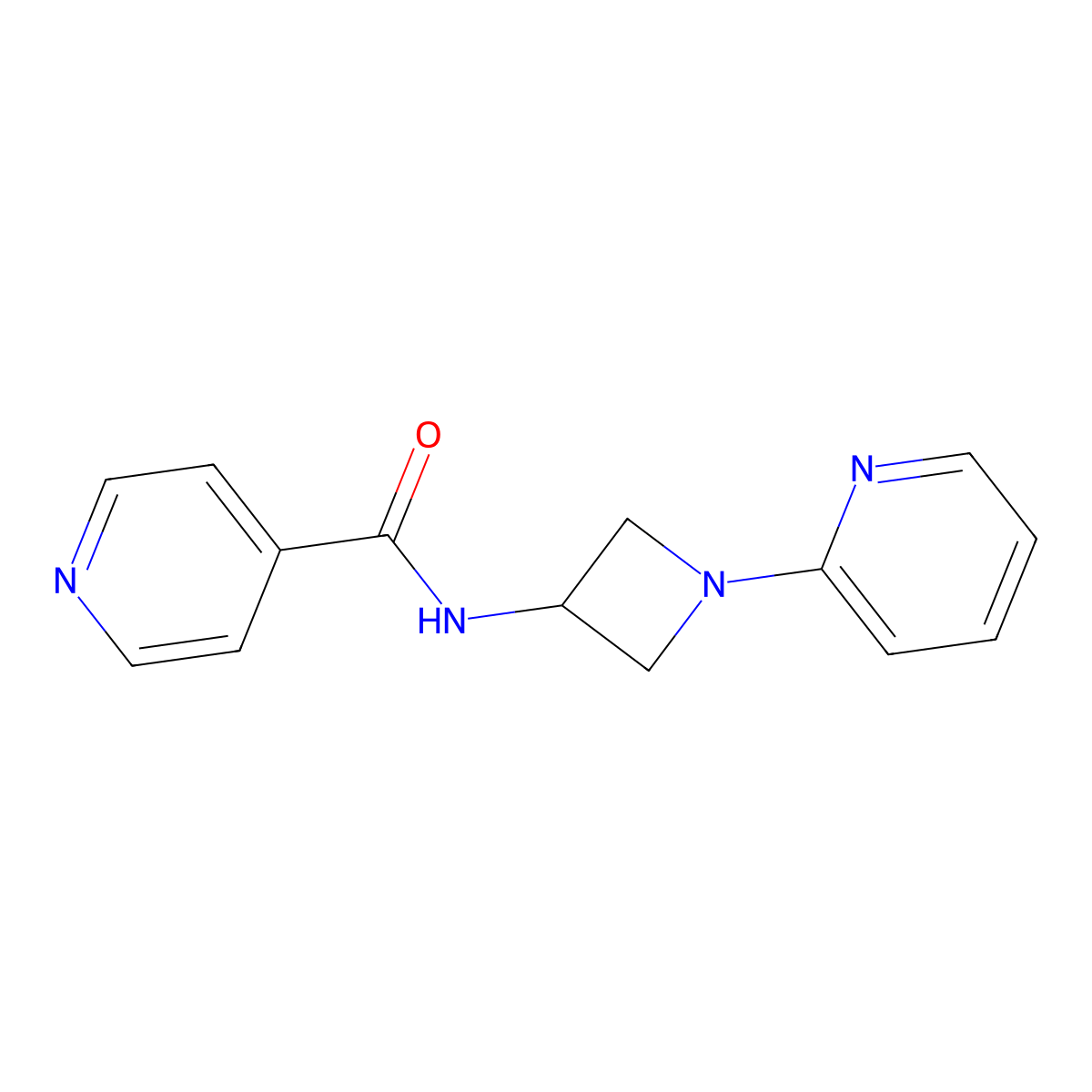 N-[1-(pyridin-2-yl)azetidin-3-yl]pyridine-4-carboxamide molecular structure, CAS 2415531-48-3