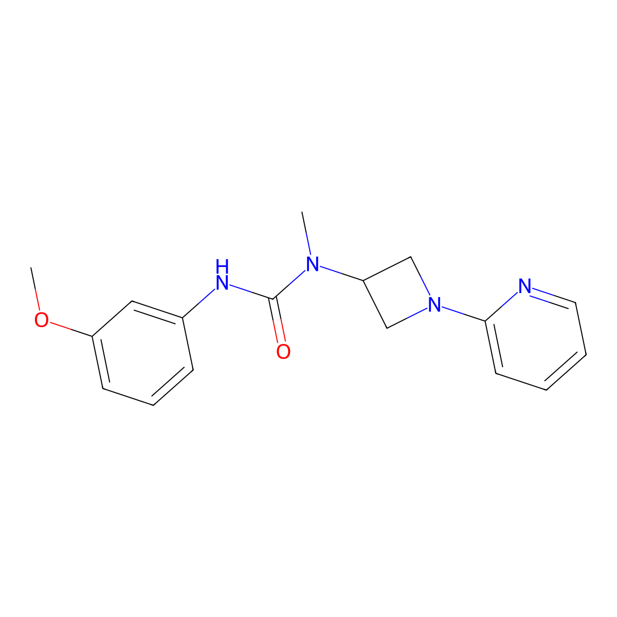 1-(3-Methoxyphenyl)-3-methyl-3-[1-(pyridin-2-yl)azetidin-3-yl]urea molecular structure, CAS 2415531-67-6