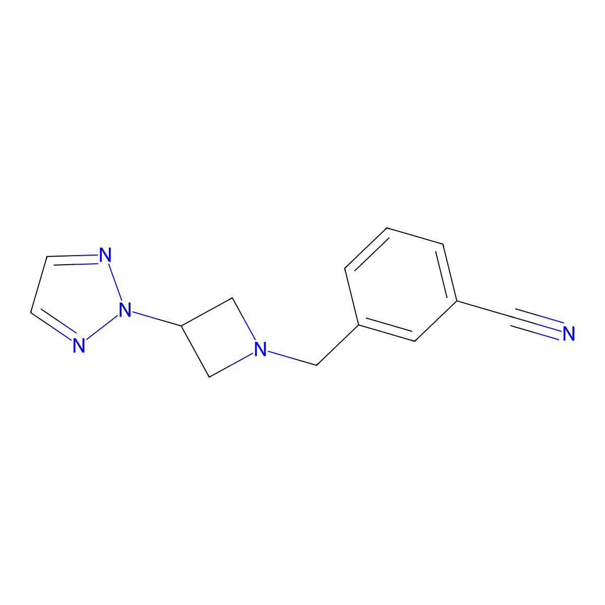 3-[[3-(Triazol-2-yl)azetidin-1-yl]methyl]benzonitrile molecular structure, CAS 2415531-68-7