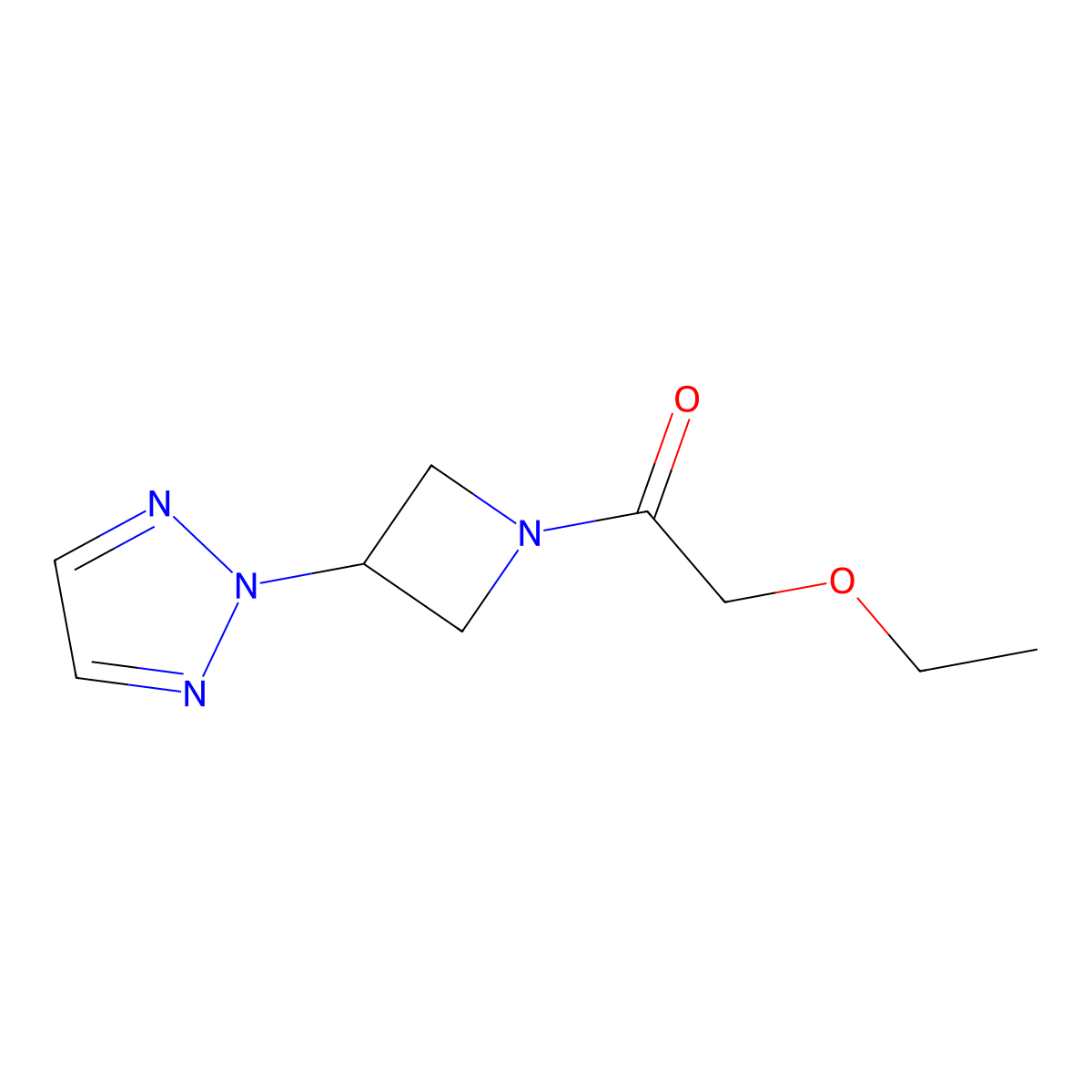 2-ethoxy-1-[3-(2H-1,2,3-triazol-2-yl)azetidin-1-yl]ethan-1-one molecular structure, CAS 2415531-86-9