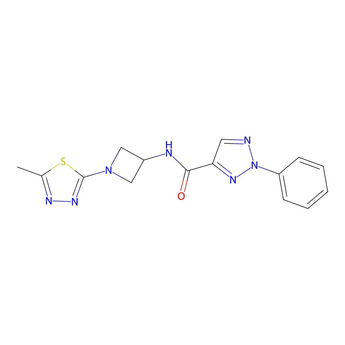 N-[1-(5-methyl-1,3,4-thiadiazol-2-yl)azetidin-3-yl]-2-phenyl-2H-1,2,3-triazole-4-carboxamide molecular structure, CAS 2415532-15-7