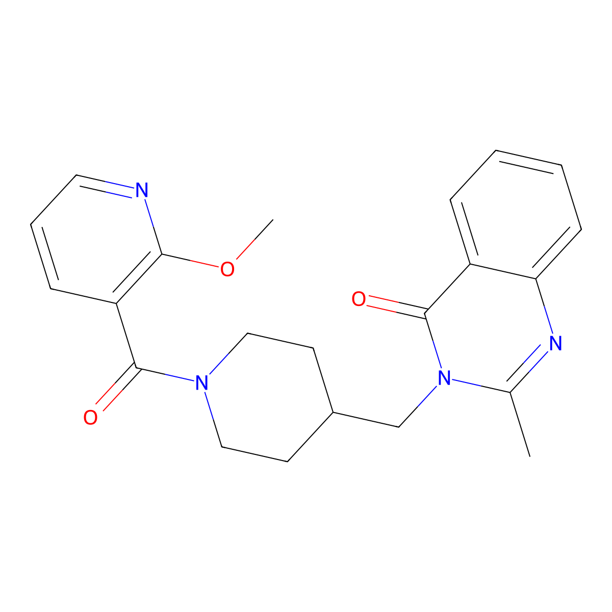 3-{[1-(2-Methoxypyridine-3-carbonyl)piperidin-4-yl]methyl}-2-methyl-3,4-dihydroquinazolin-4-one molecular structure, CAS 2415532-26-0