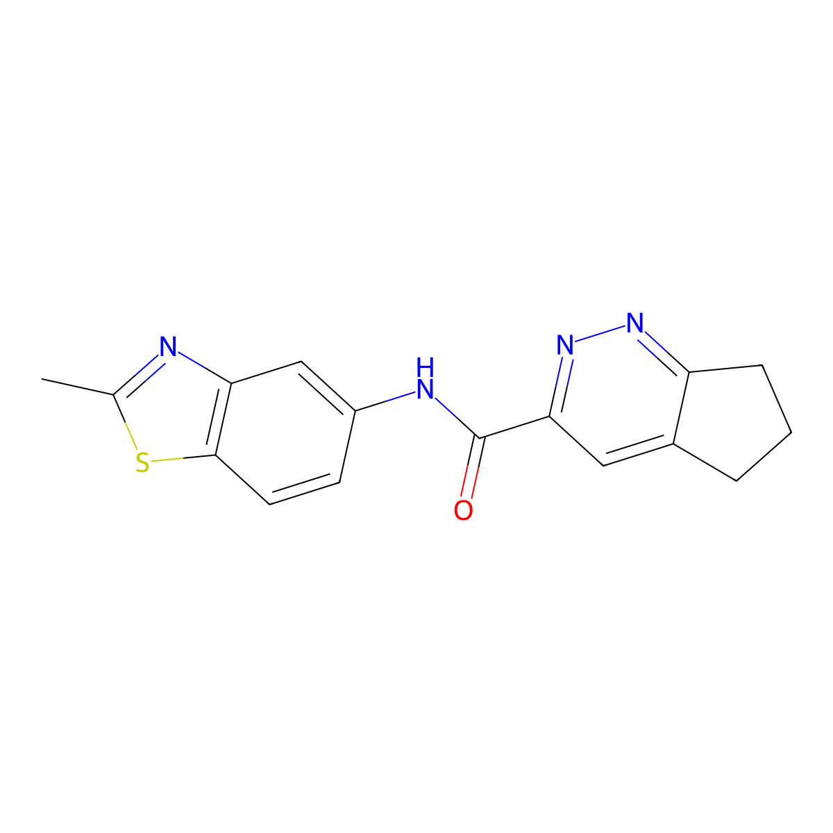 N-(2-methyl-1,3-benzothiazol-5-yl)-5H,6H,7H-cyclopenta[c]pyridazine-3-carboxamide molecular structure, CAS 2415532-41-9