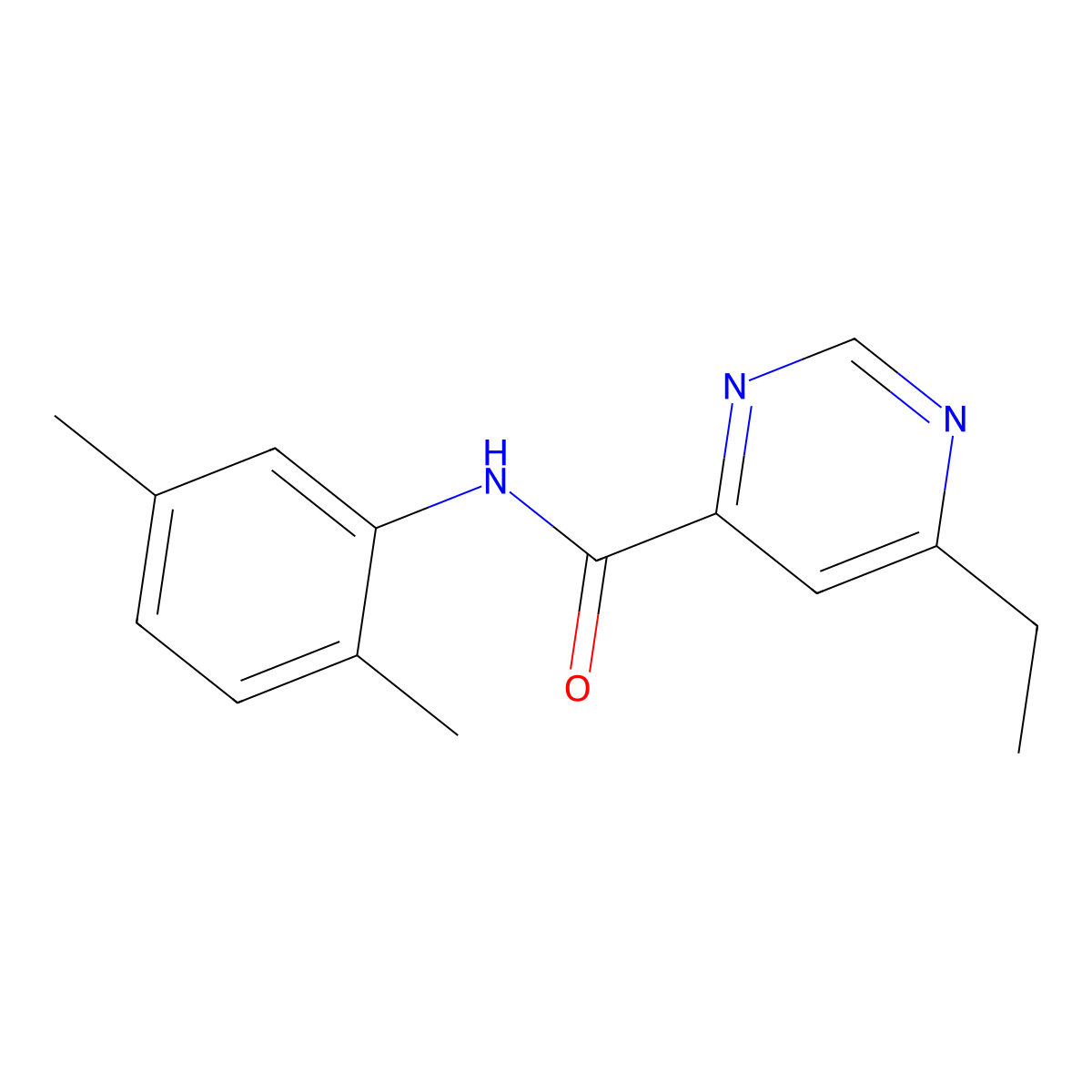 N-(2,5-Dimethylphenyl)-6-ethylpyrimidine-4-carboxamide molecular structure, CAS 2415532-93-1