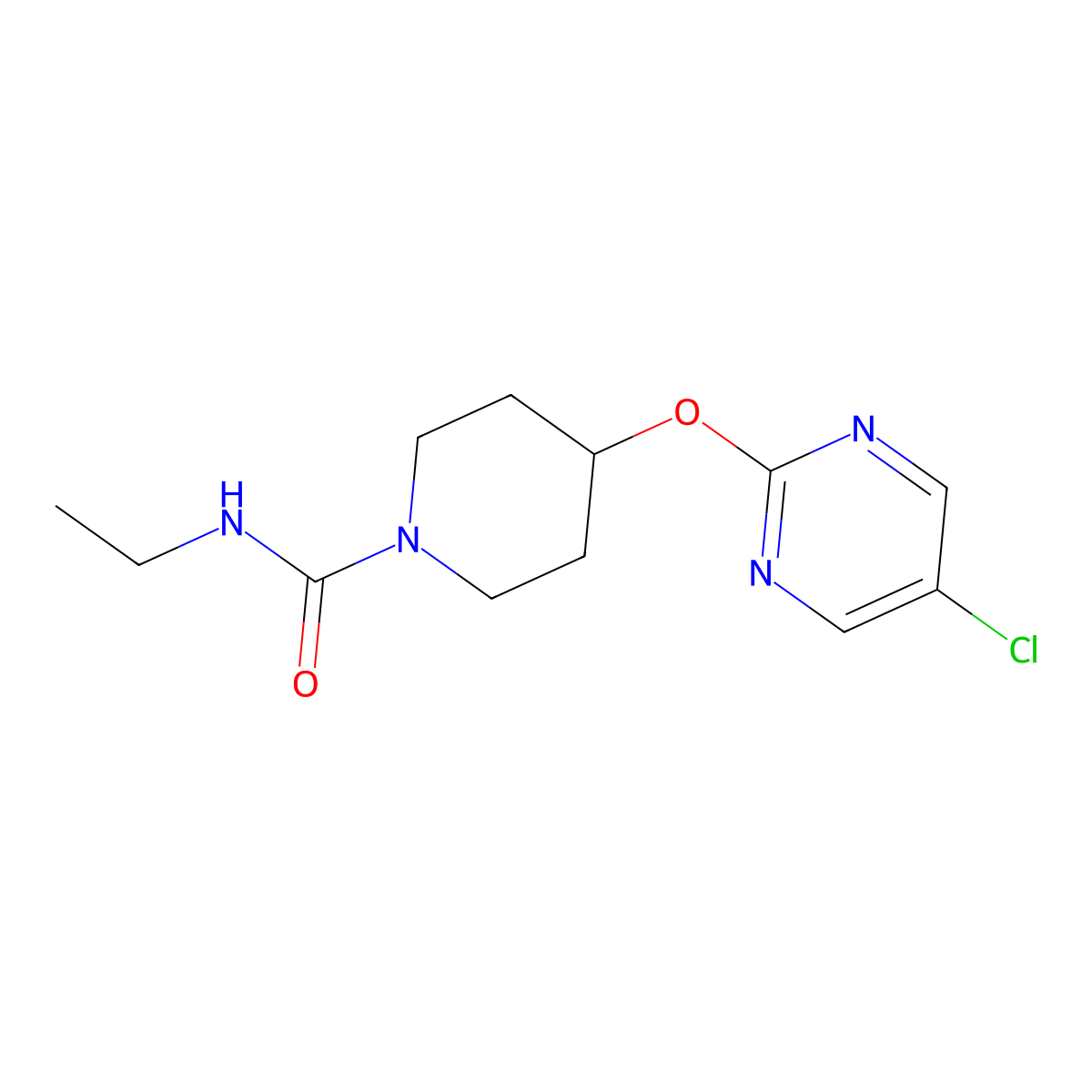 4-[(5-chloropyrimidin-2-yl)oxy]-N-ethylpiperidine-1-carboxamide molecular structure, CAS 2415533-10-5