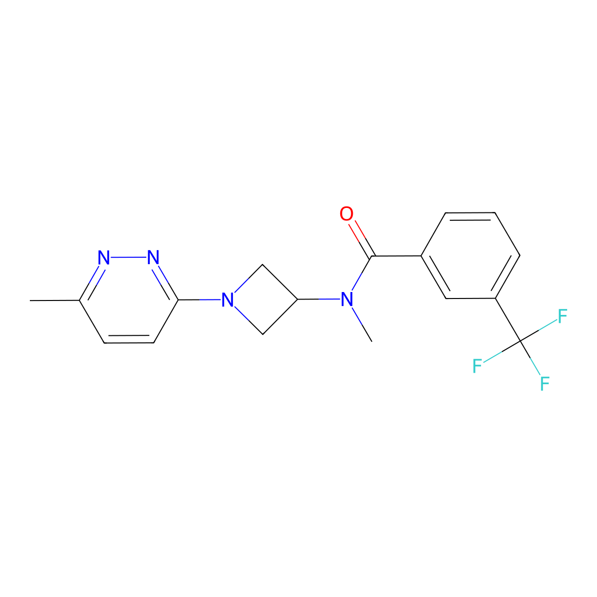 N-methyl-N-[1-(6-methylpyridazin-3-yl)azetidin-3-yl]-3-(trifluoromethyl)benzamide molecular structure, CAS 2415533-11-6