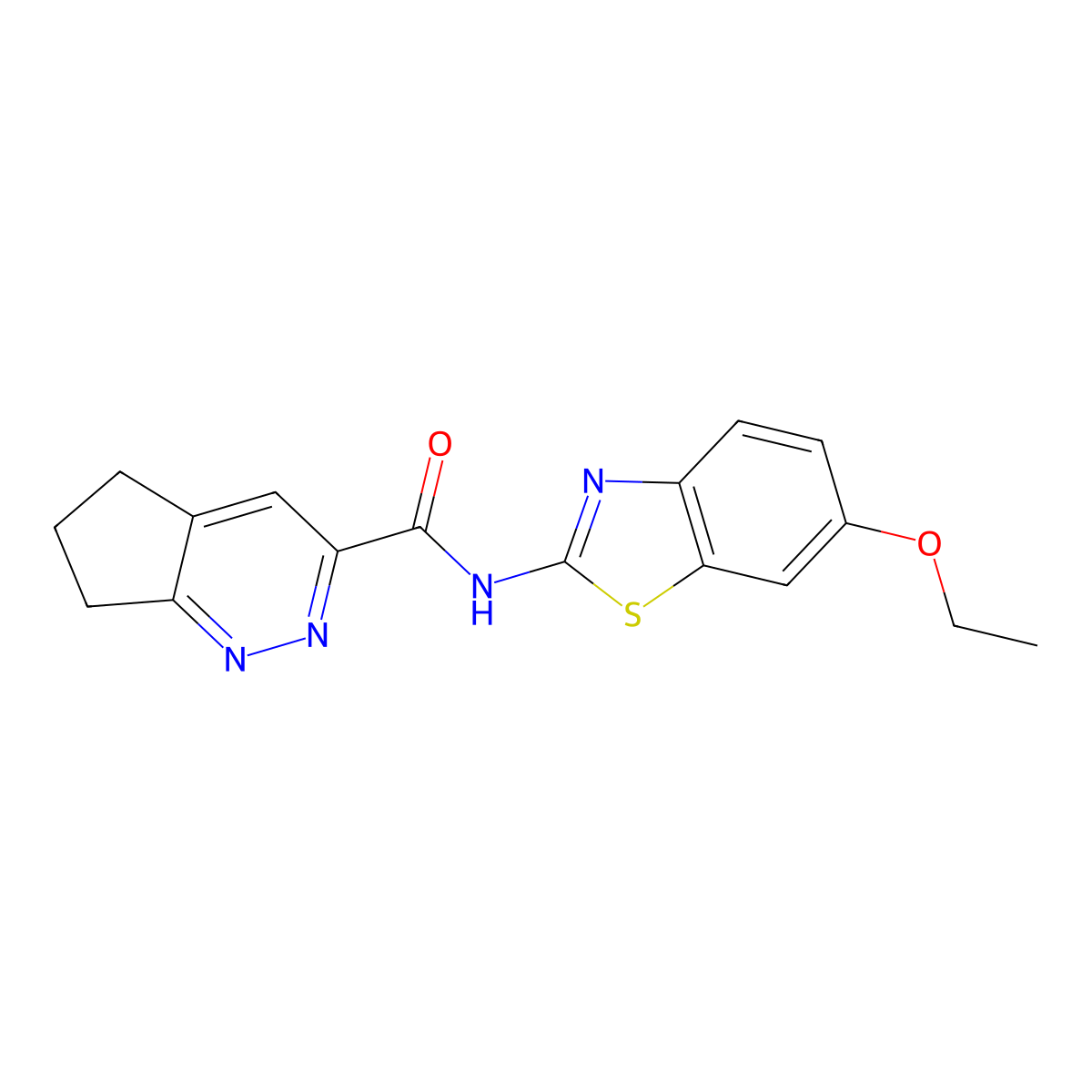 N-(6-ethoxy-1,3-benzothiazol-2-yl)-5H,6H,7H-cyclopenta[c]pyridazine-3-carboxamide molecular structure, CAS 2415533-26-3