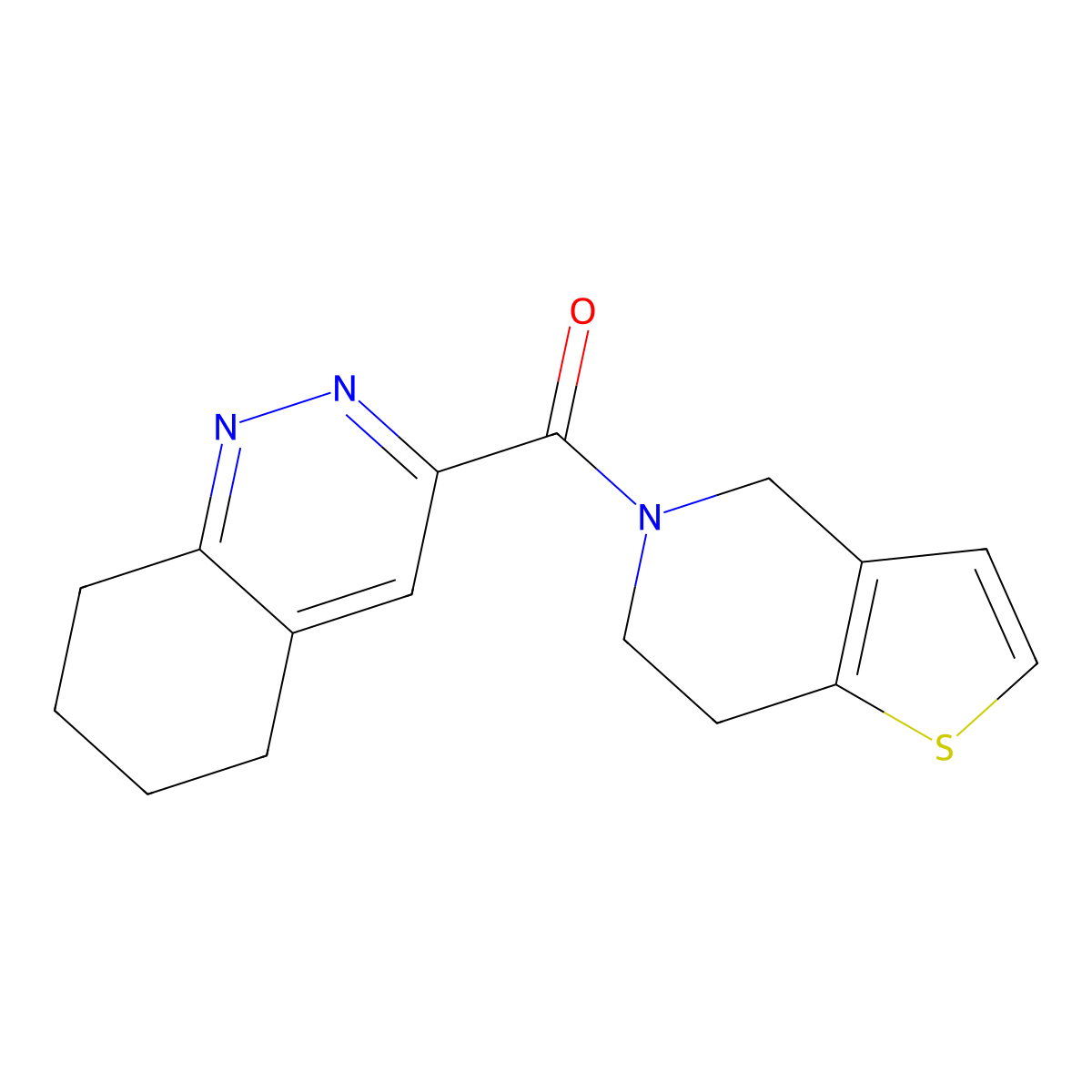 3-{4H,5H,6H,7H-thieno[3,2-c]pyridine-5-carbonyl}-5,6,7,8-tetrahydrocinnoline molecular structure, CAS 2415533-34-3