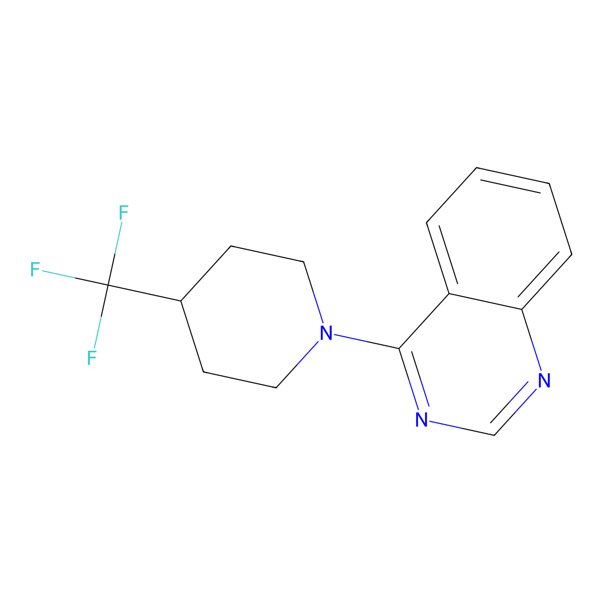 4-[4-(Trifluoromethyl)piperidin-1-yl]quinazoline molecular structure, CAS 2415534-08-4