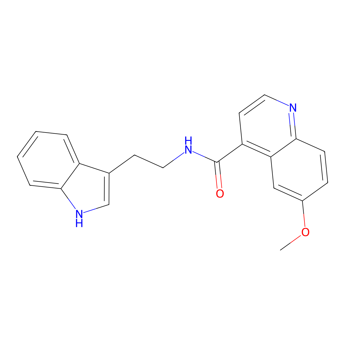 N-[2-(1H-indol-3-yl)ethyl]-6-methoxyquinoline-4-carboxamide molecular structure, CAS 2415534-62-0