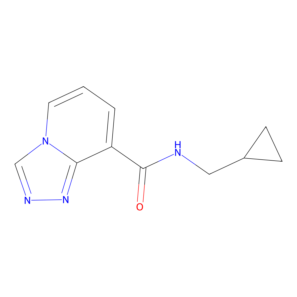 N-(Cyclopropylmethyl)-[1,2,4]triazolo[4,3-a]pyridine-8-carboxamide molecular structure, CAS 2415535-23-6