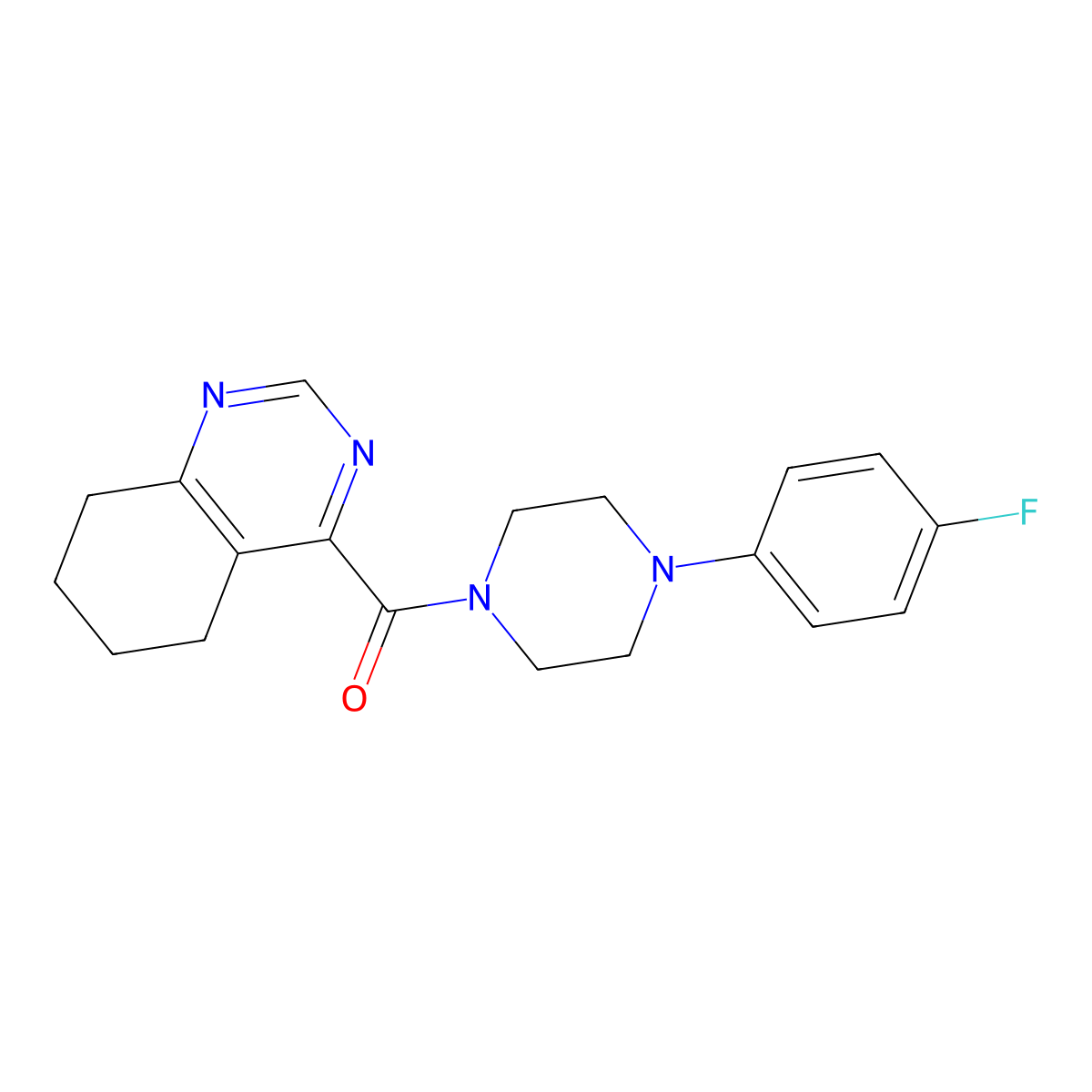 4-[4-(4-Fluorophenyl)piperazine-1-carbonyl]-5,6,7,8-tetrahydroquinazoline molecular structure, CAS 2415535-26-9
