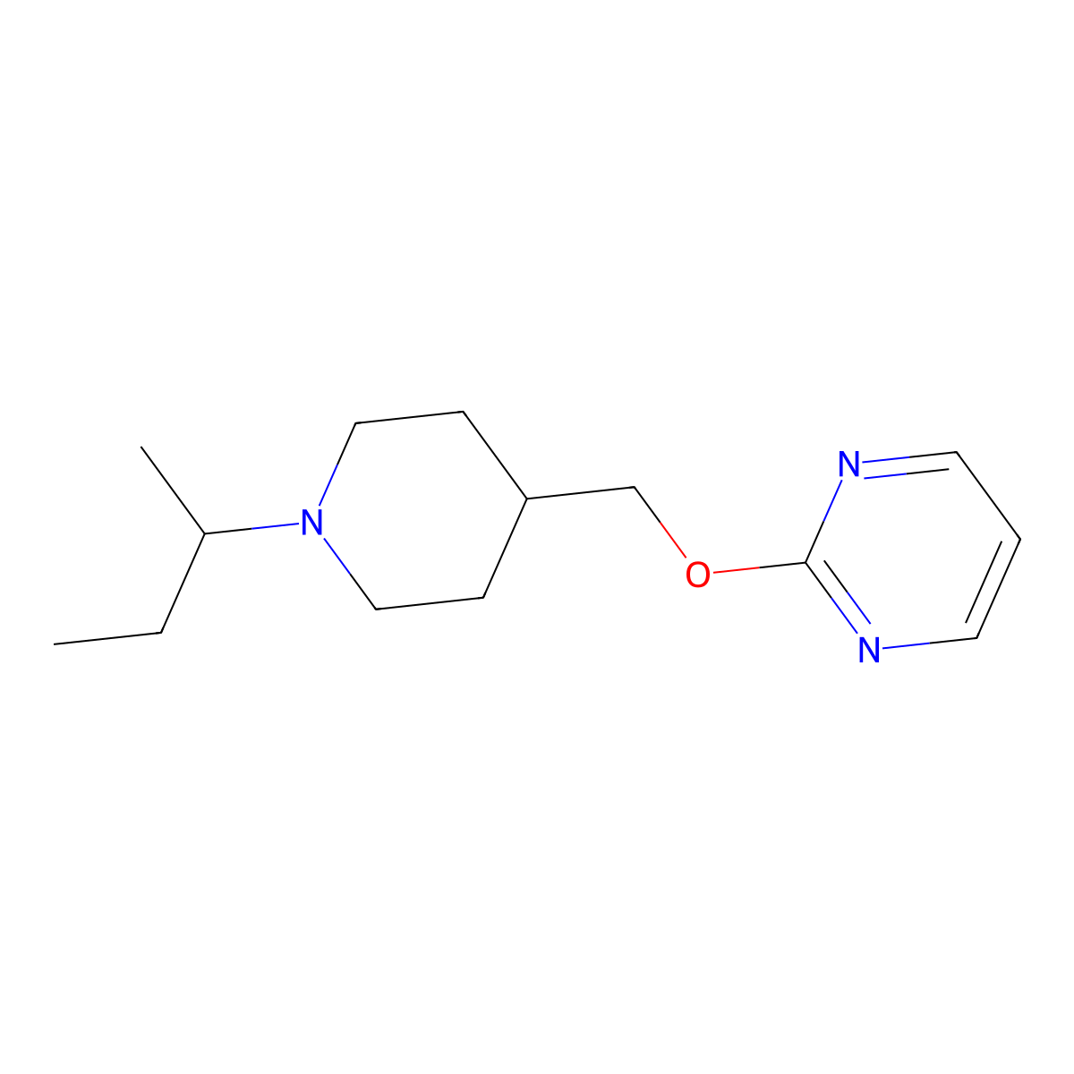 2-{[1-(Butan-2-yl)piperidin-4-yl]methoxy}pyrimidine molecular structure, CAS 2415535-39-4