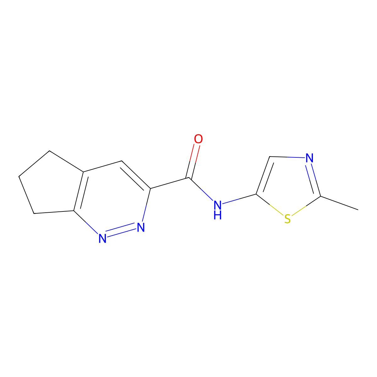 N-(2-methyl-1,3-thiazol-5-yl)-5H,6H,7H-cyclopenta[c]pyridazine-3-carboxamide molecular structure, CAS 2415538-31-5