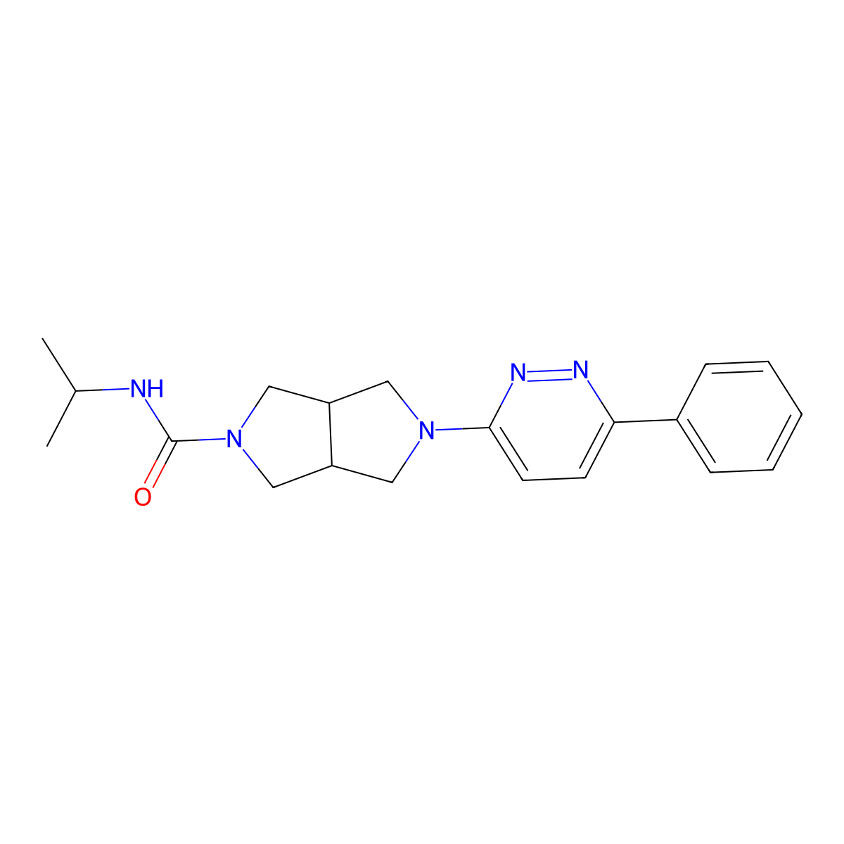 5-(6-phenylpyridazin-3-yl)-N-(propan-2-yl)-octahydropyrrolo[3,4-c]pyrrole-2-carboxamide molecular structure, CAS 2415538-40-6