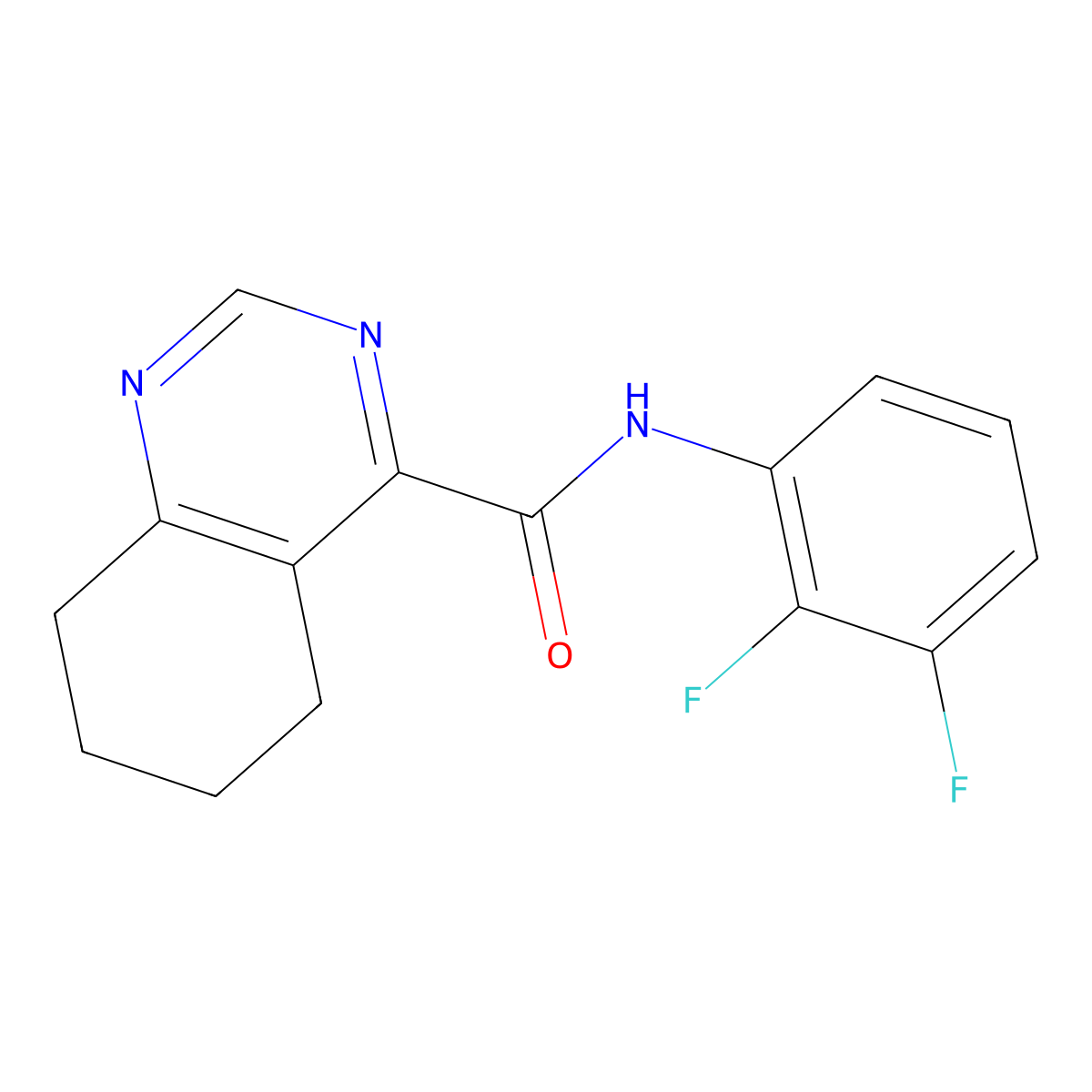 N-(2,3-Difluorophenyl)-5,6,7,8-tetrahydroquinazoline-4-carboxamide molecular structure, CAS 2415538-52-0