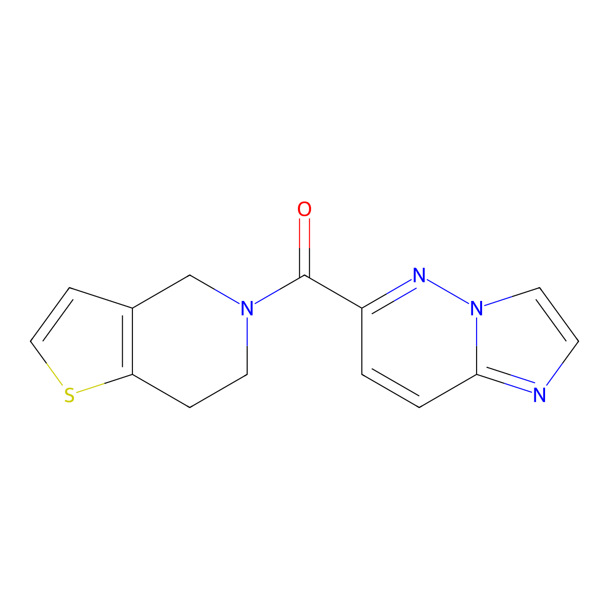 6-{4H,5H,6H,7H-thieno[3,2-c]pyridine-5-carbonyl}imidazo[1,2-b]pyridazine molecular structure, CAS 2415538-54-2