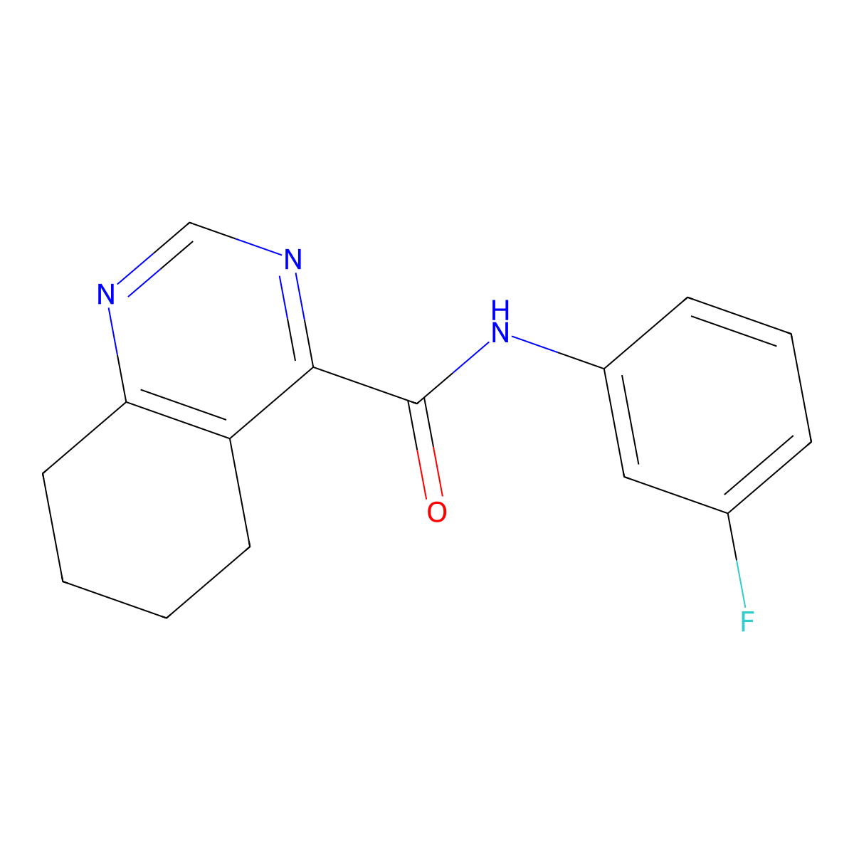 N-(3-Fluorophenyl)-5,6,7,8-tetrahydroquinazoline-4-carboxamide molecular structure, CAS 2415538-58-6