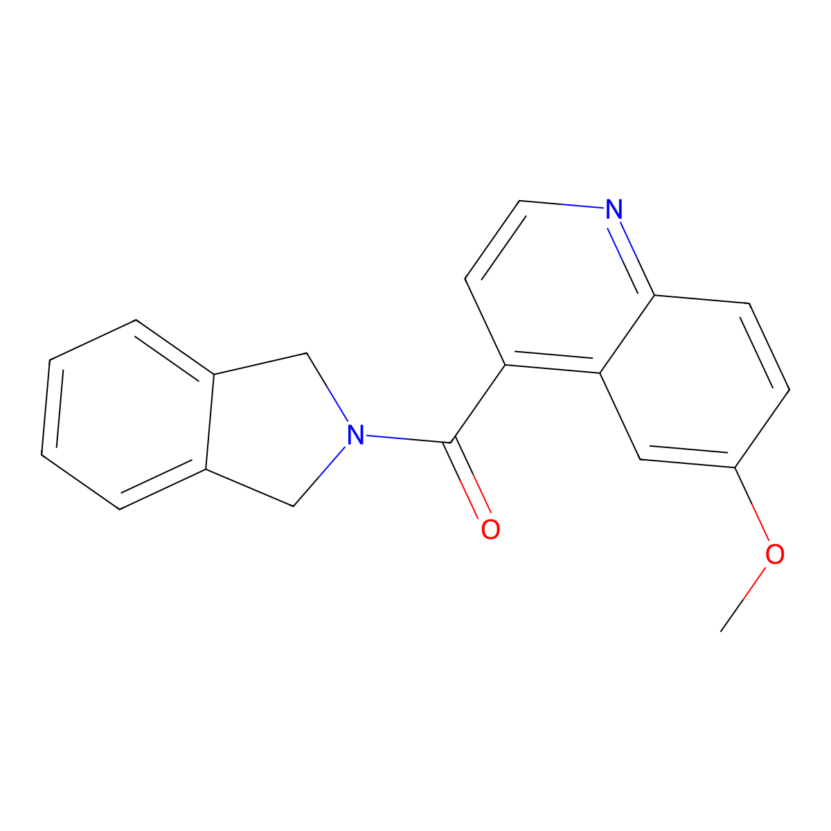 4-(2,3-dihydro-1H-isoindole-2-carbonyl)-6-methoxyquinoline molecular structure, CAS 2415538-68-8