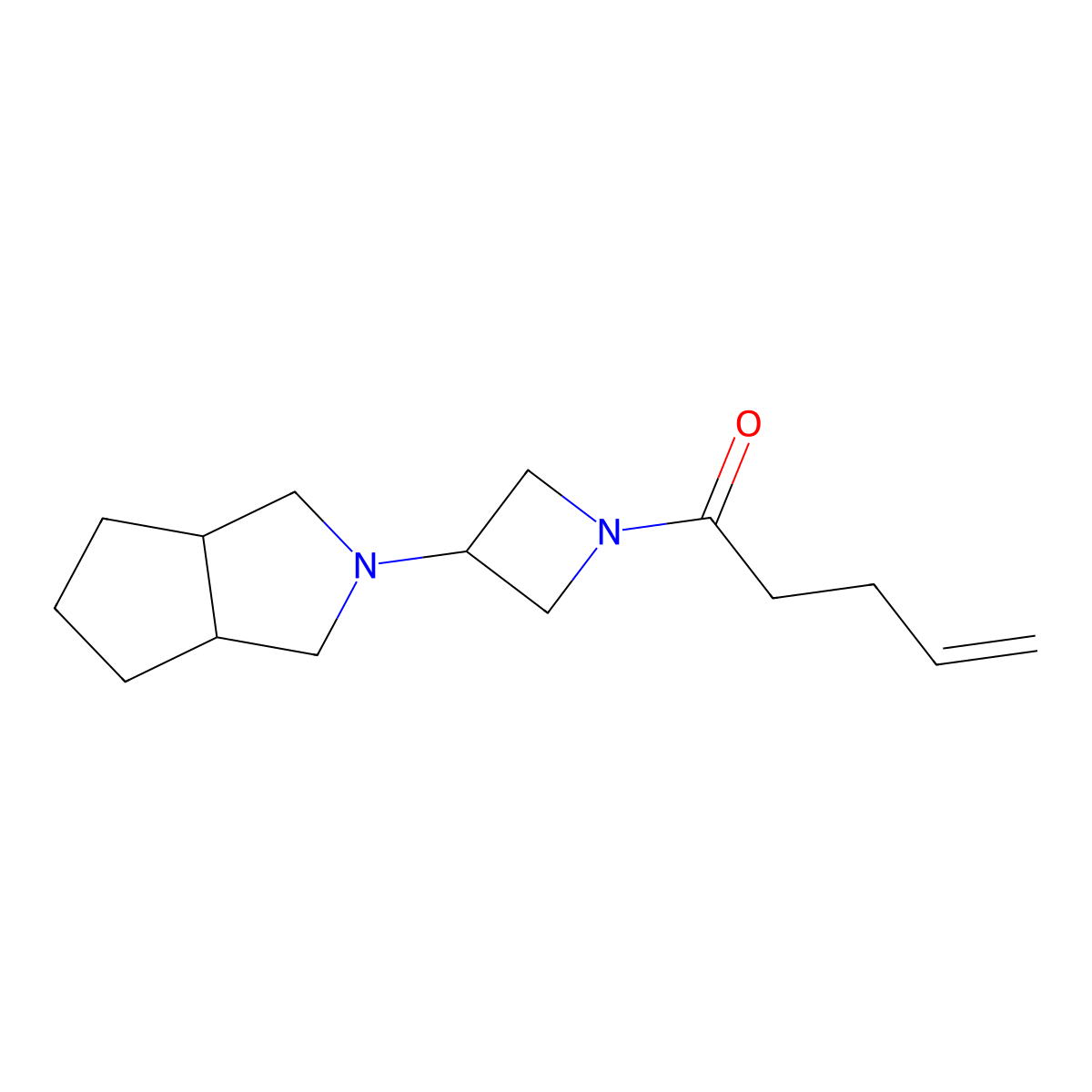 1-(3-{Octahydrocyclopenta[c]pyrrol-2-yl}azetidin-1-yl)pent-4-en-1-one molecular structure, CAS 2415538-95-1
