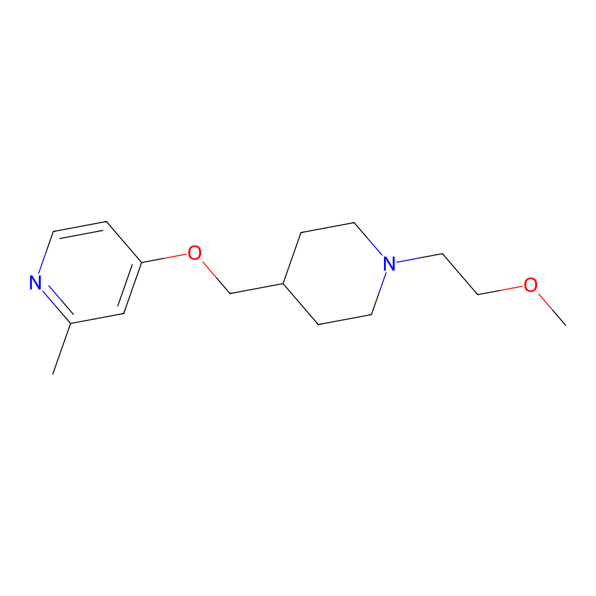 4-{[1-(2-Methoxyethyl)piperidin-4-yl]methoxy}-2-methylpyridine molecular structure, CAS 2415539-01-2