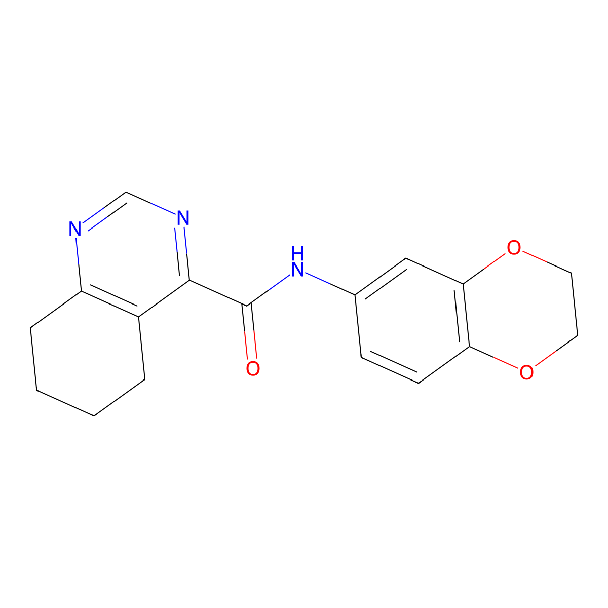 N-(2,3-Dihydro-1,4-benzodioxin-6-yl)-5,6,7,8-tetrahydroquinazoline-4-carboxamide molecular structure, CAS 2415539-34-1