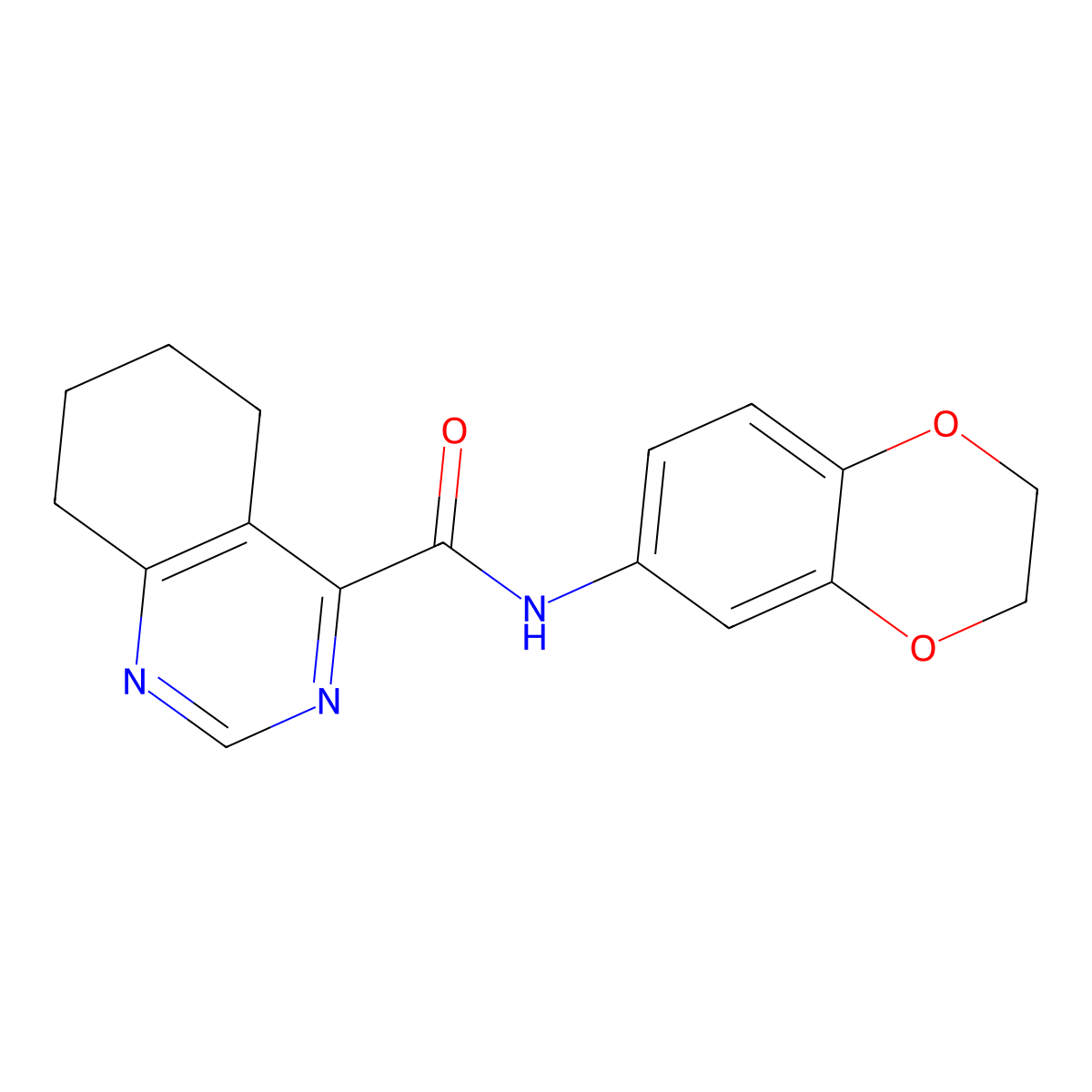 N-(2,3-Dihydro-1,4-benzodioxin-6-yl)-5,6,7,8-tetrahydroquinazoline-4-carboxamide molecular structure, CAS 2415539-34-1