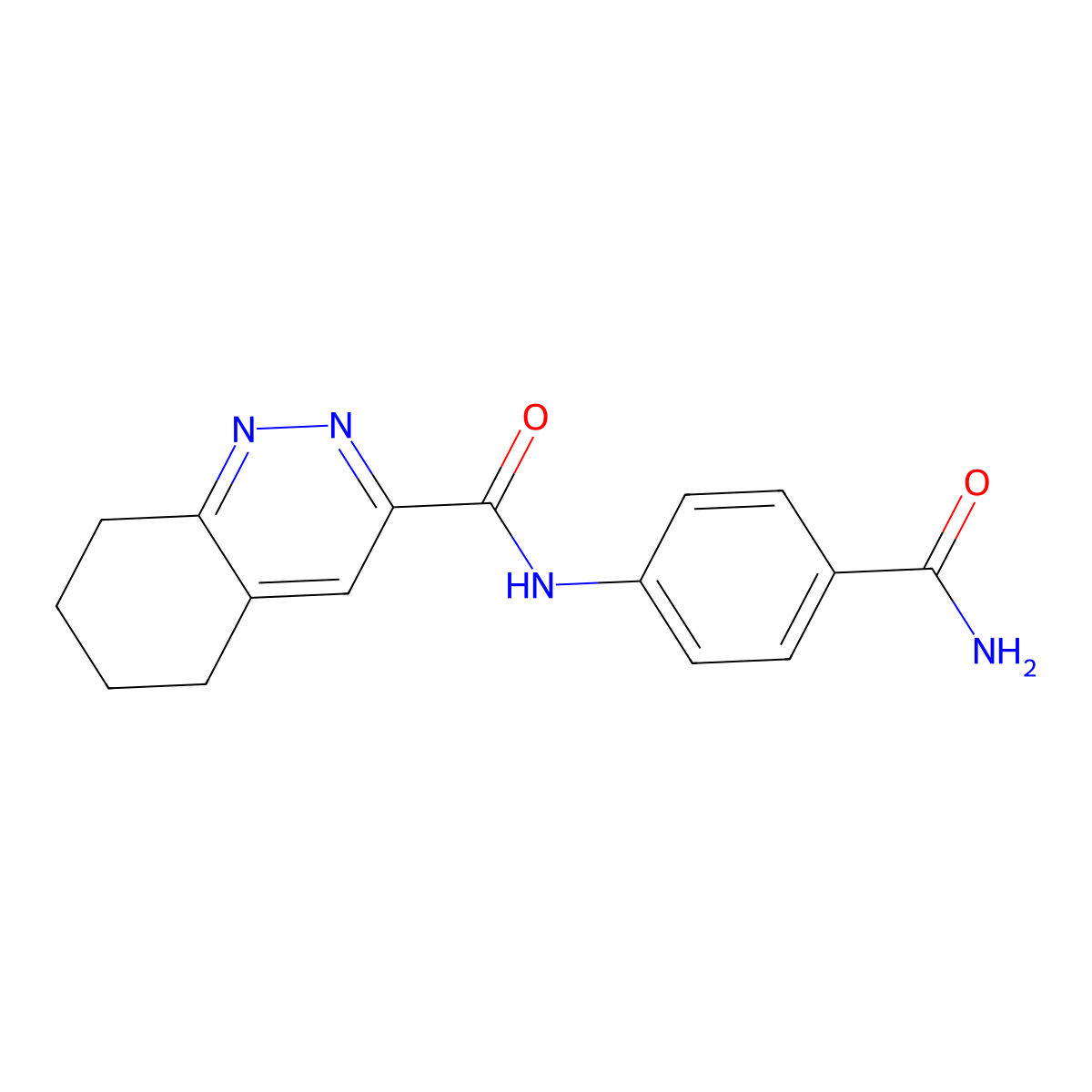 N-(4-Carbamoylphenyl)-5,6,7,8-tetrahydrocinnoline-3-carboxamide molecular structure, CAS 2415539-83-0